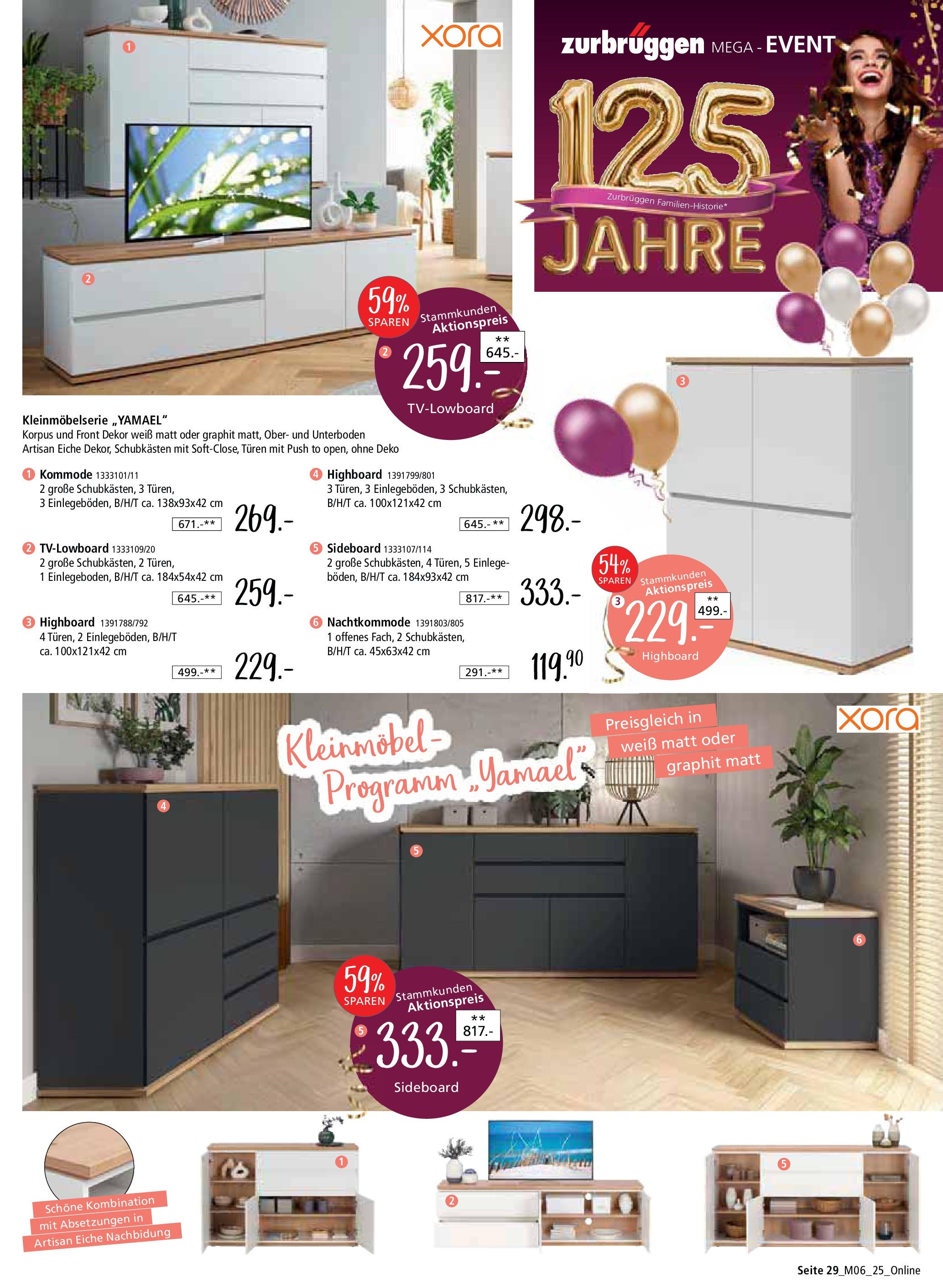 Zurbrüggen Mega-Event (ab 02.05.2025) zum Blättern | Seite: 29 | Produkte: Sideboard, HIghboard, Kommode, TV Zurbrüggen Mega-Event (ab 02.05.2025) zum Blättern | Seite: 29 | Produkte: Sideboard, HIghboard, Kommode, TV