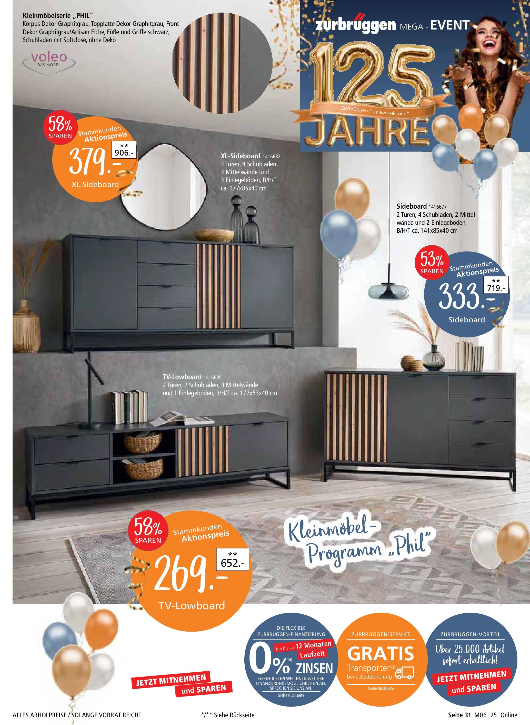 Zurbrüggen Mega-Event (ab 02.05.2025) zum Blättern | Seite: 31 | Produkte: Sideboard, TV Zurbrüggen Mega-Event (ab 02.05.2025) zum Blättern | Seite: 31 | Produkte: Sideboard, TV