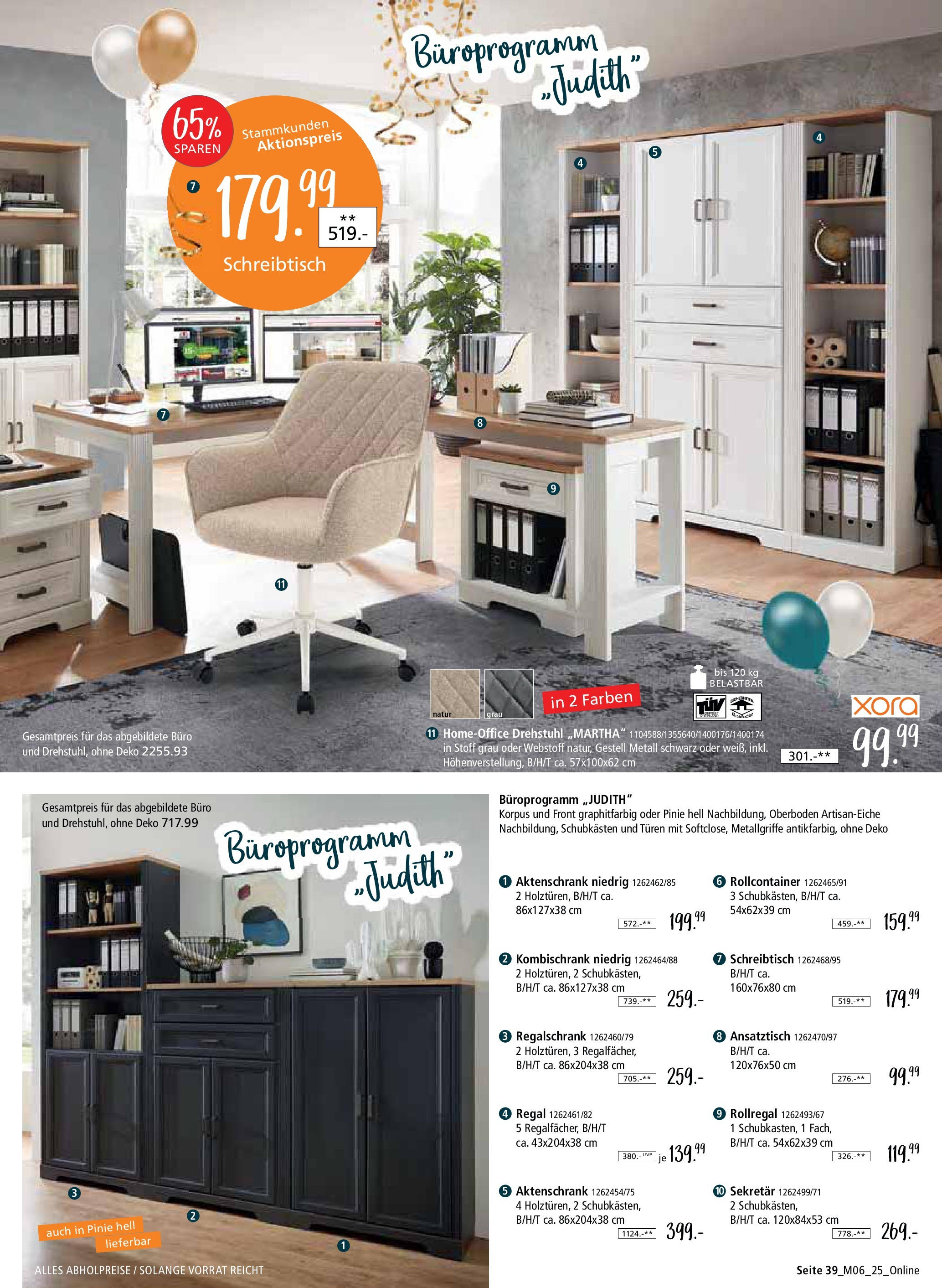 Zurbrüggen Mega-Event (ab 02.05.2025) zum Blättern | Seite: 39 | Produkte: Sideboard, Regal, Rollcontainer Zurbrüggen Mega-Event (ab 02.05.2025) zum Blättern | Seite: 39 | Produkte: Sideboard, Regal, Rollcontainer