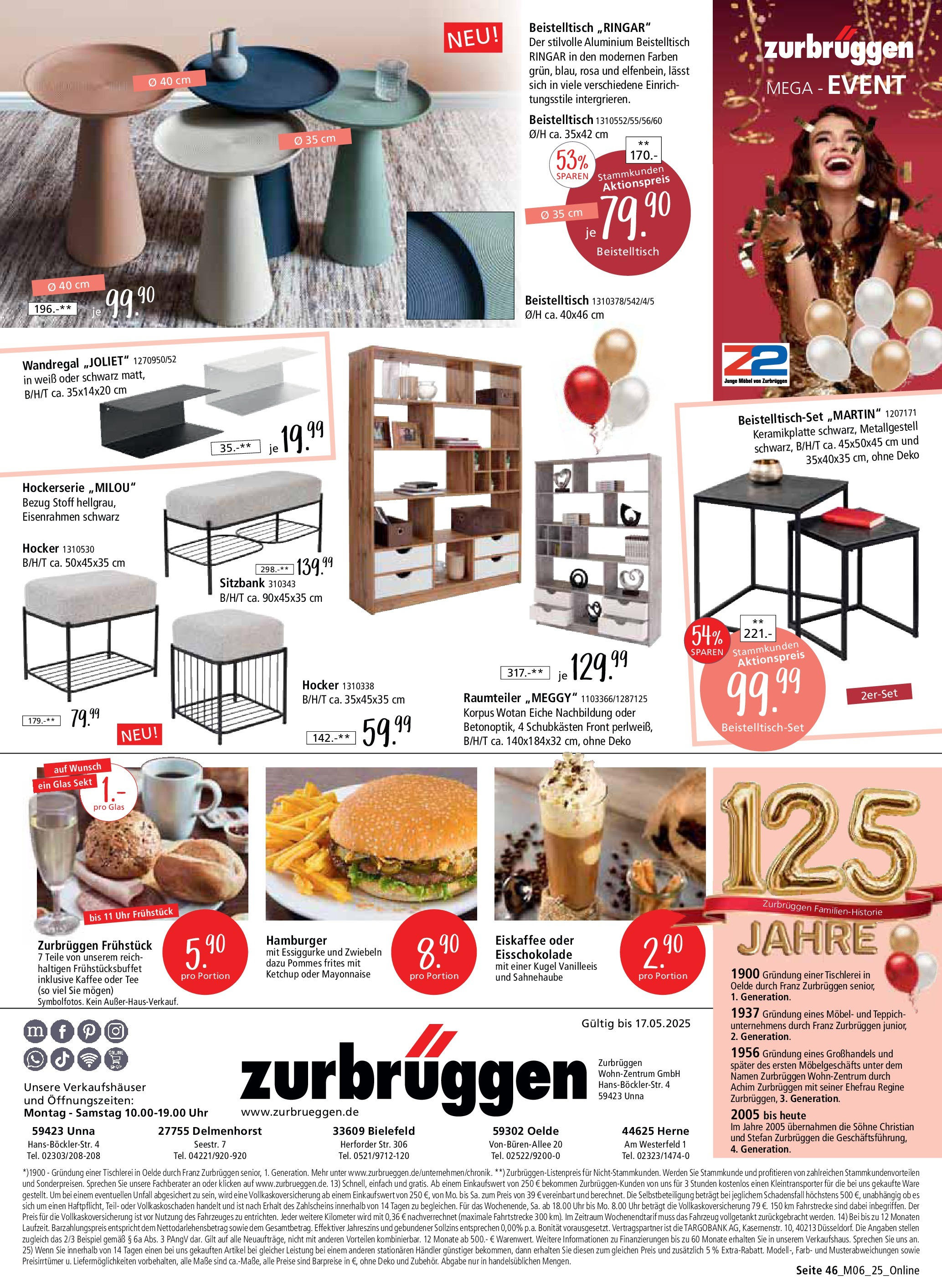 Zurbrüggen Mega-Event (ab 02.05.2025) zum Blättern | Seite: 46 | Produkte: Kaffee, Teppich, Pommes, Ketchup Zurbrüggen Mega-Event (ab 02.05.2025) zum Blättern | Seite: 46 | Produkte: Kaffee, Teppich, Pommes, Ketchup