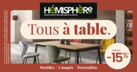 Profitez de remises jusqu’à -15%* sur une sélection de tables et chaises