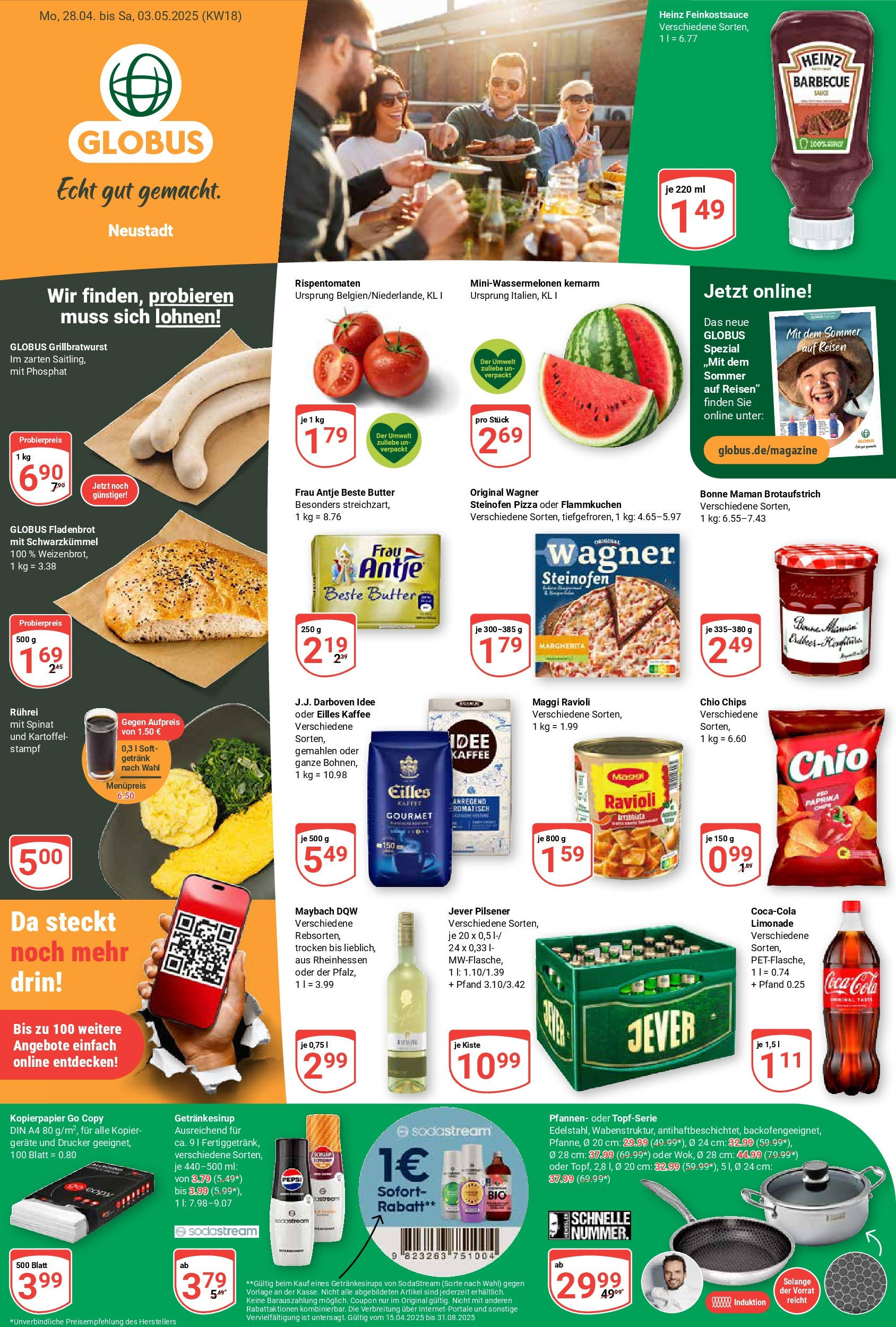 Globus - Globus: Wochenangebote (ab 27.04.2025) » Angebote ab Montag | Seite: 1 | Produkte: Coca cola, Butter, Bonne maman, Drucker Globus - Globus: Wochenangebote (ab 27.04.2025) » Angebote online | Seite: 1 | Produkte: Coca cola, Butter, Bonne maman, Drucker