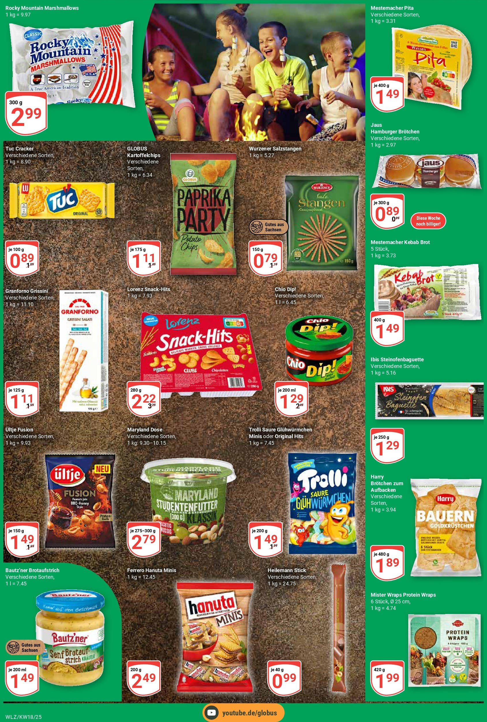 Globus - Globus: Wochenangebote (ab 27.04.2025) » Angebote ab Montag | Seite: 3 | Produkte: Baguette, Paprika, Brot, Chips Globus - Globus: Wochenangebote (ab 27.04.2025) » Angebote online | Seite: 3 | Produkte: Baguette, Paprika, Brot, Chips