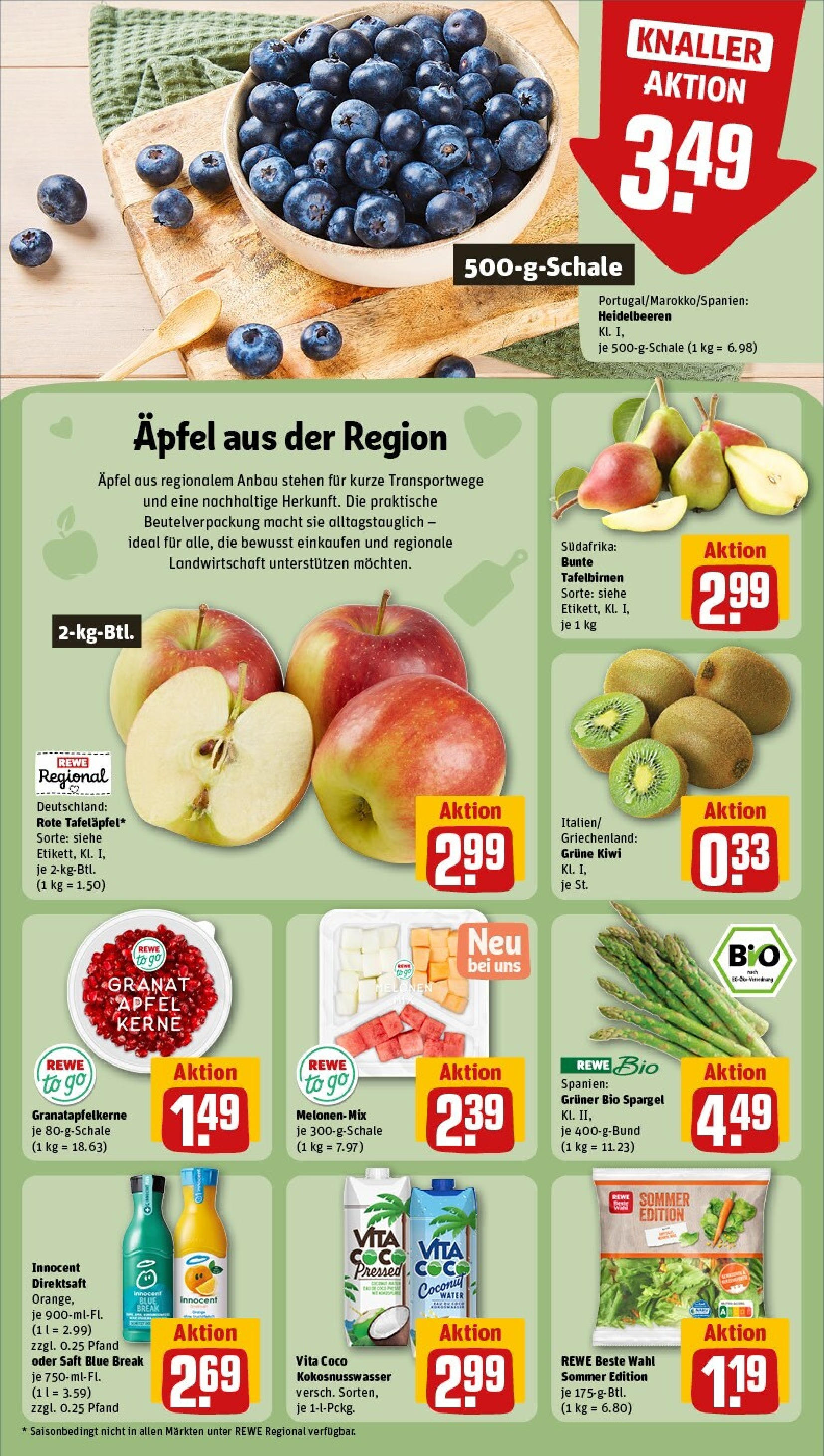 Rewe - Rewe: Wochenangebote (ab 27.04.2025) zum Blättern » Angebote | Seite: 8 | Produkte: Äpfel, Spargel, Saft, Kiwi Rewe - Rewe: Wochenangebote (ab 27.04.2025) zum Blättern » Angebote | Seite: 8 | Produkte: Äpfel, Spargel, Saft, Kiwi