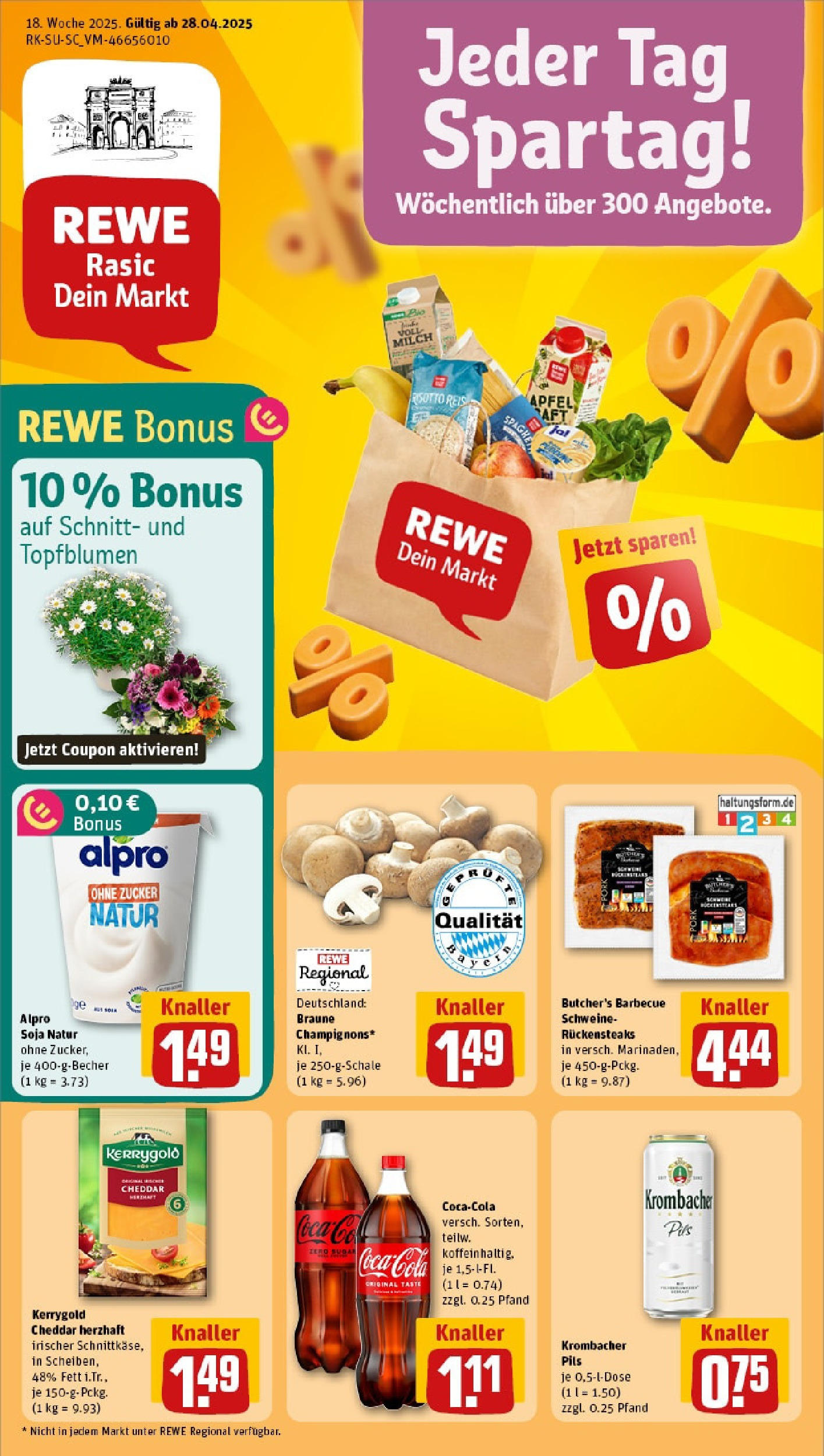 Rewe - Rewe: Wochenangebote (ab 27.04.2025) zum Blättern » Angebote | Seite: 1 | Produkte: Coca cola, Cola, Alpro, Reis