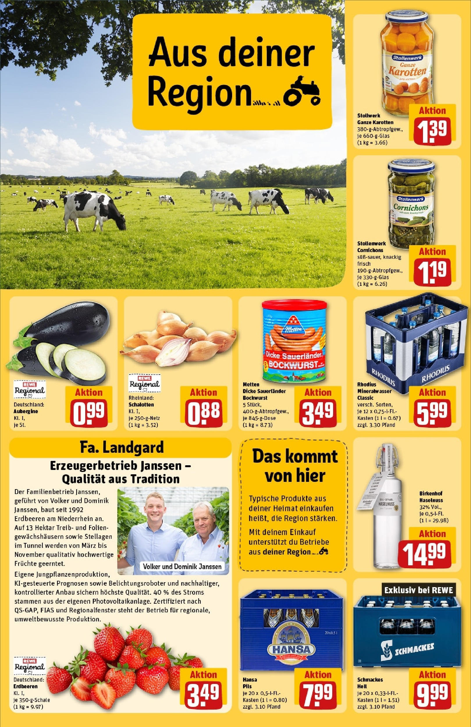 Rewe - Rewe: Wochenangebote (ab 27.04.2025) zum Blättern » Angebote | Seite: 28 | Produkte: Bockwurst, Dicke sauerlander bockwurst, Aubergine, Erdbeeren Rewe - Rewe: Wochenangebote (ab 27.04.2025) zum Blättern » Angebote | Seite: 28 | Produkte: Bockwurst, Dicke sauerlander bockwurst, Aubergine, Erdbeeren