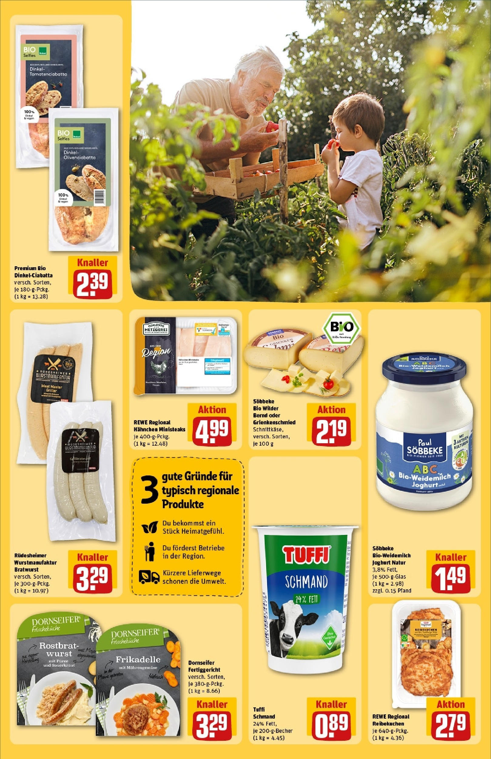 Rewe - Rewe: Wochenangebote (ab 27.04.2025) zum Blättern » Angebote | Seite: 27 | Produkte: Joghurt, Bratwurst, Wurst, Griller