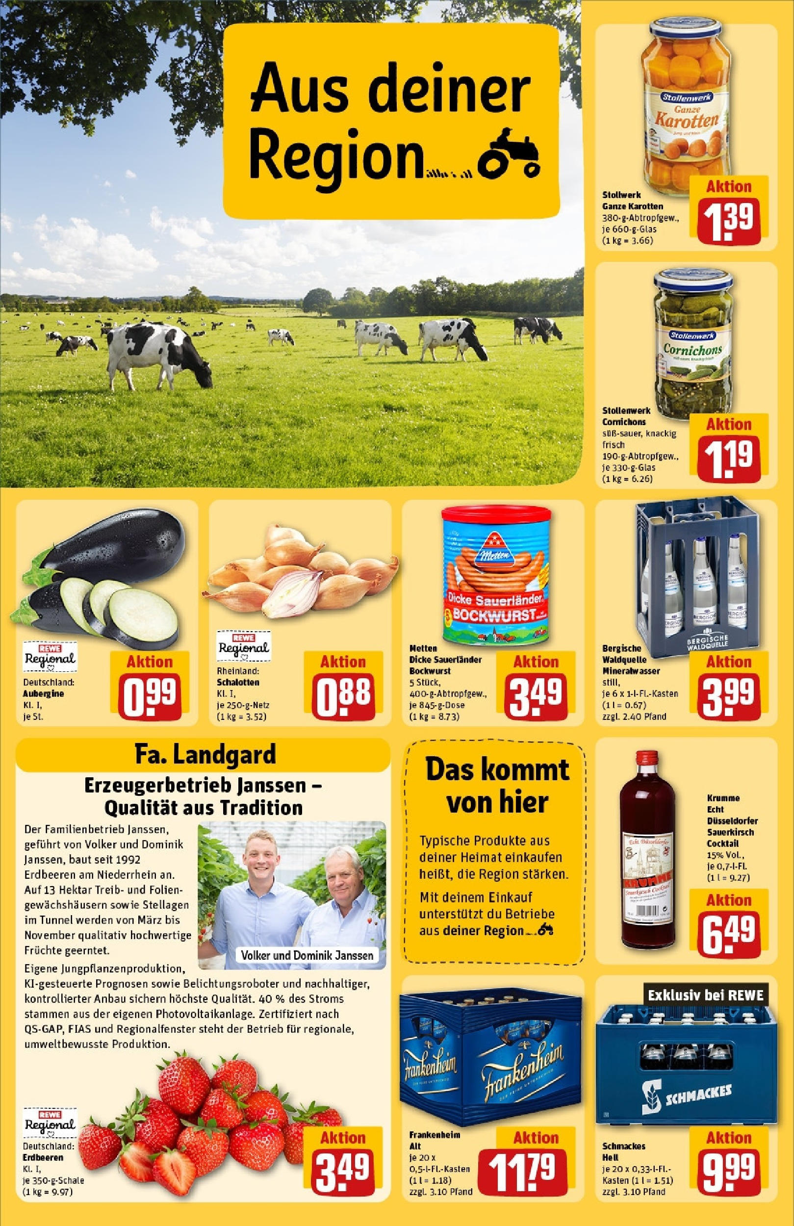 Rewe - Rewe: Wochenangebote (ab 27.04.2025) zum Blättern » Angebote | Seite: 28 | Produkte: Bockwurst, Dicke sauerlander bockwurst, Mineralwasser, Erdbeeren Rewe - Rewe: Wochenangebote (ab 27.04.2025) zum Blättern » Angebote | Seite: 28 | Produkte: Bockwurst, Dicke sauerlander bockwurst, Mineralwasser, Erdbeeren