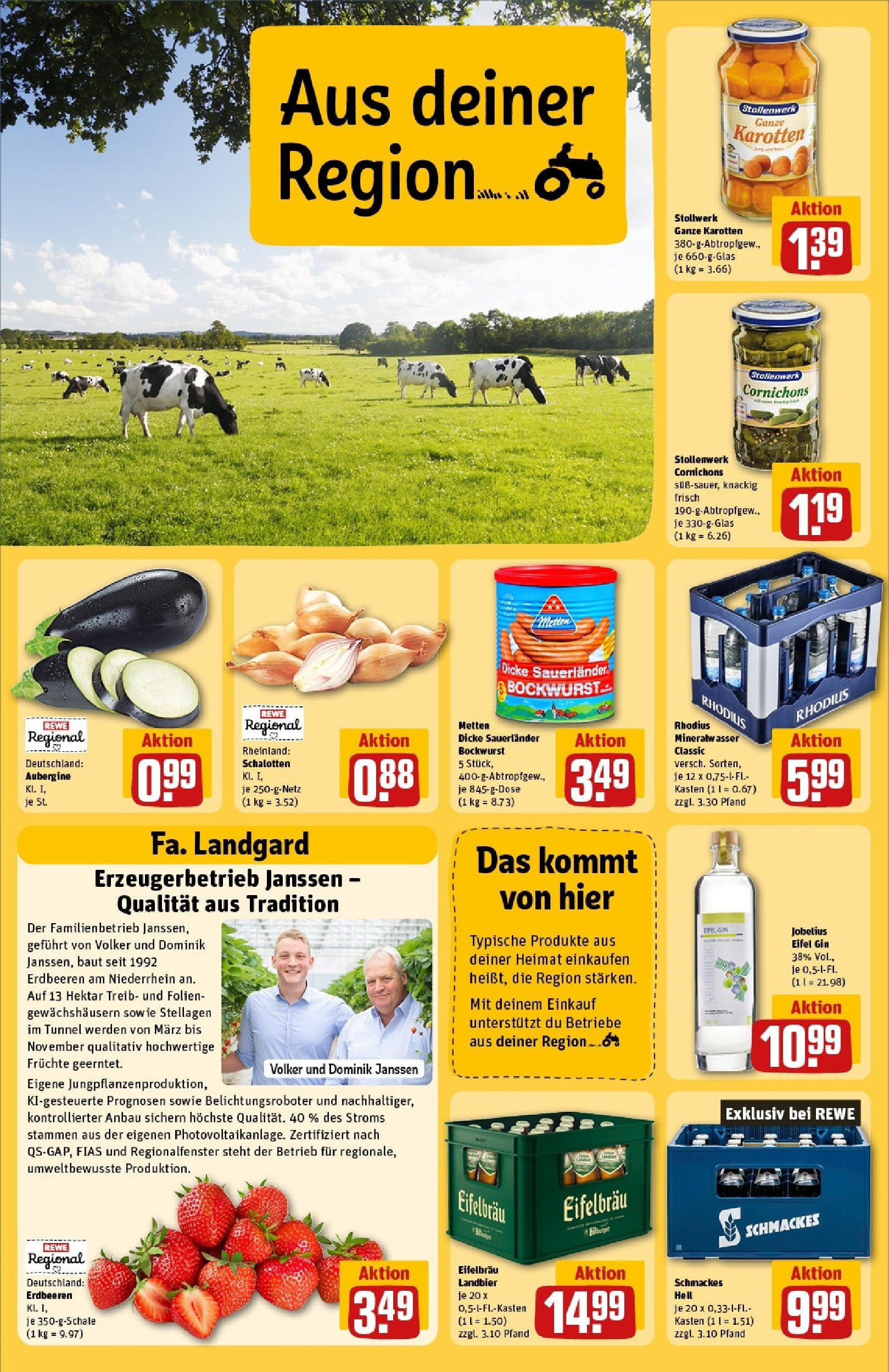 Rewe - Rewe: Wochenangebote (ab 27.04.2025) zum Blättern » Angebote | Seite: 28 | Produkte: Bockwurst, Dicke sauerlander bockwurst, Mineralwasser, Erdbeeren Rewe - Rewe: Wochenangebote (ab 27.04.2025) zum Blättern » Angebote | Seite: 28 | Produkte: Bockwurst, Dicke sauerlander bockwurst, Mineralwasser, Erdbeeren