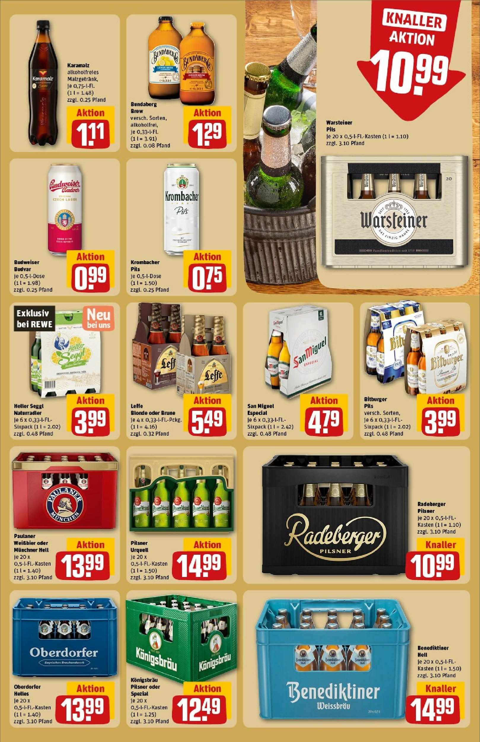 Rewe - Rewe: Wochenangebote (ab 27.04.2025) zum Blättern » Angebote | Seite: 23 | Produkte: Bitburger, Krombacher, Radeberger pilsner, Paulaner