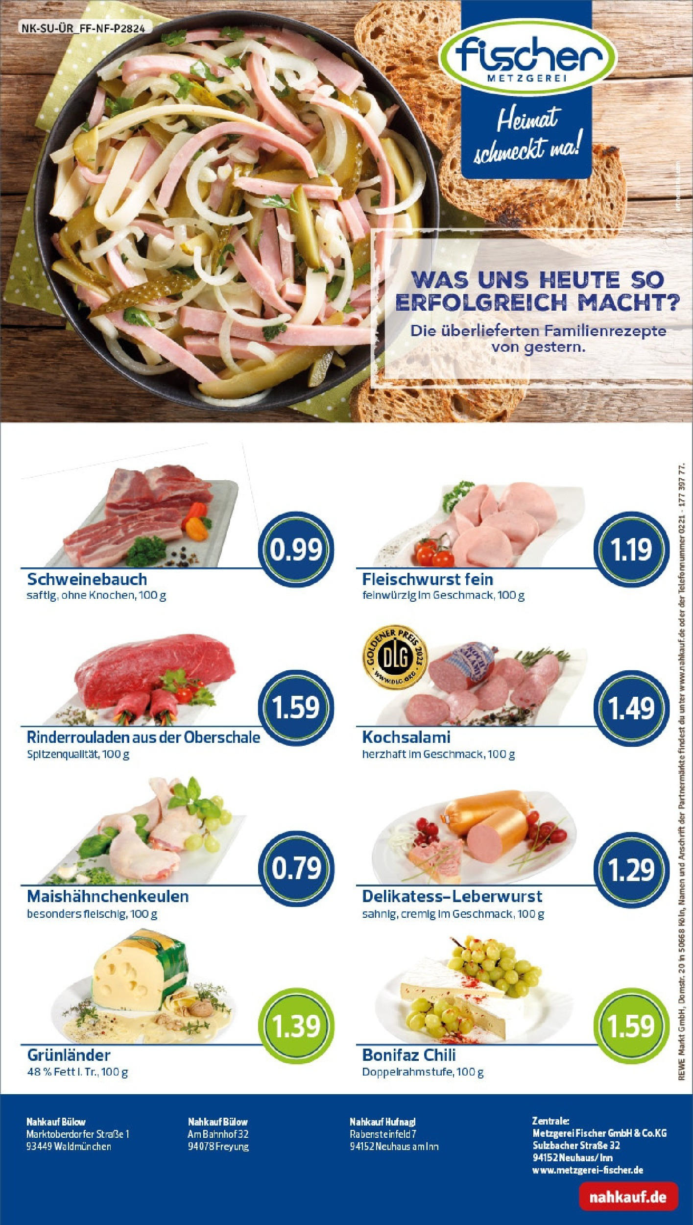 Rewe - Rewe: Wochenangebote (ab 27.04.2025) zum Blättern » Angebote | Seite: 8 | Produkte: Rinderrouladen, Schweinebauch, Grunlander, Chili