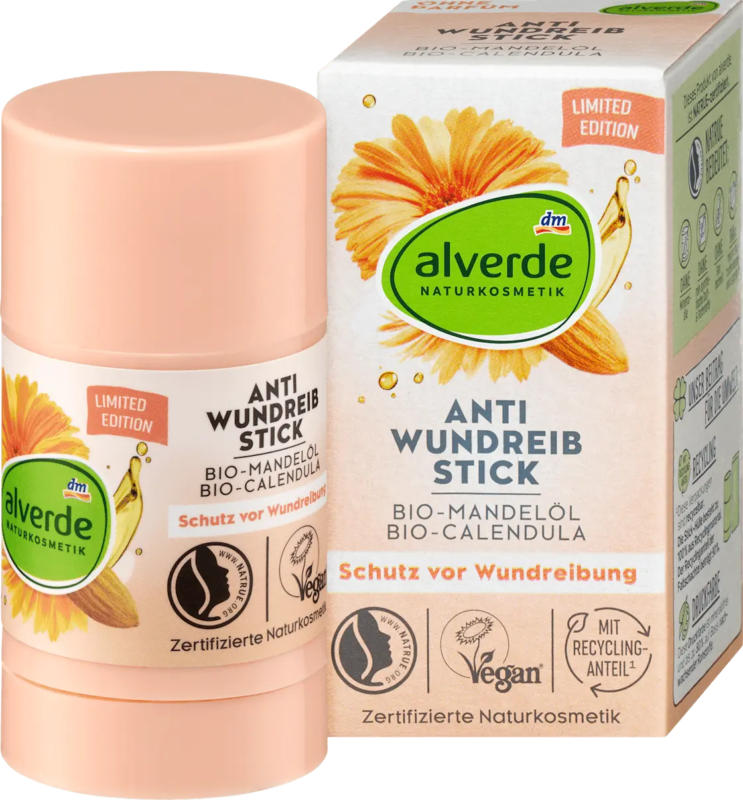 alverde NATURKOSMETIK Anti-Wundreibstick Bio-Mandelöl Bio-Calendula