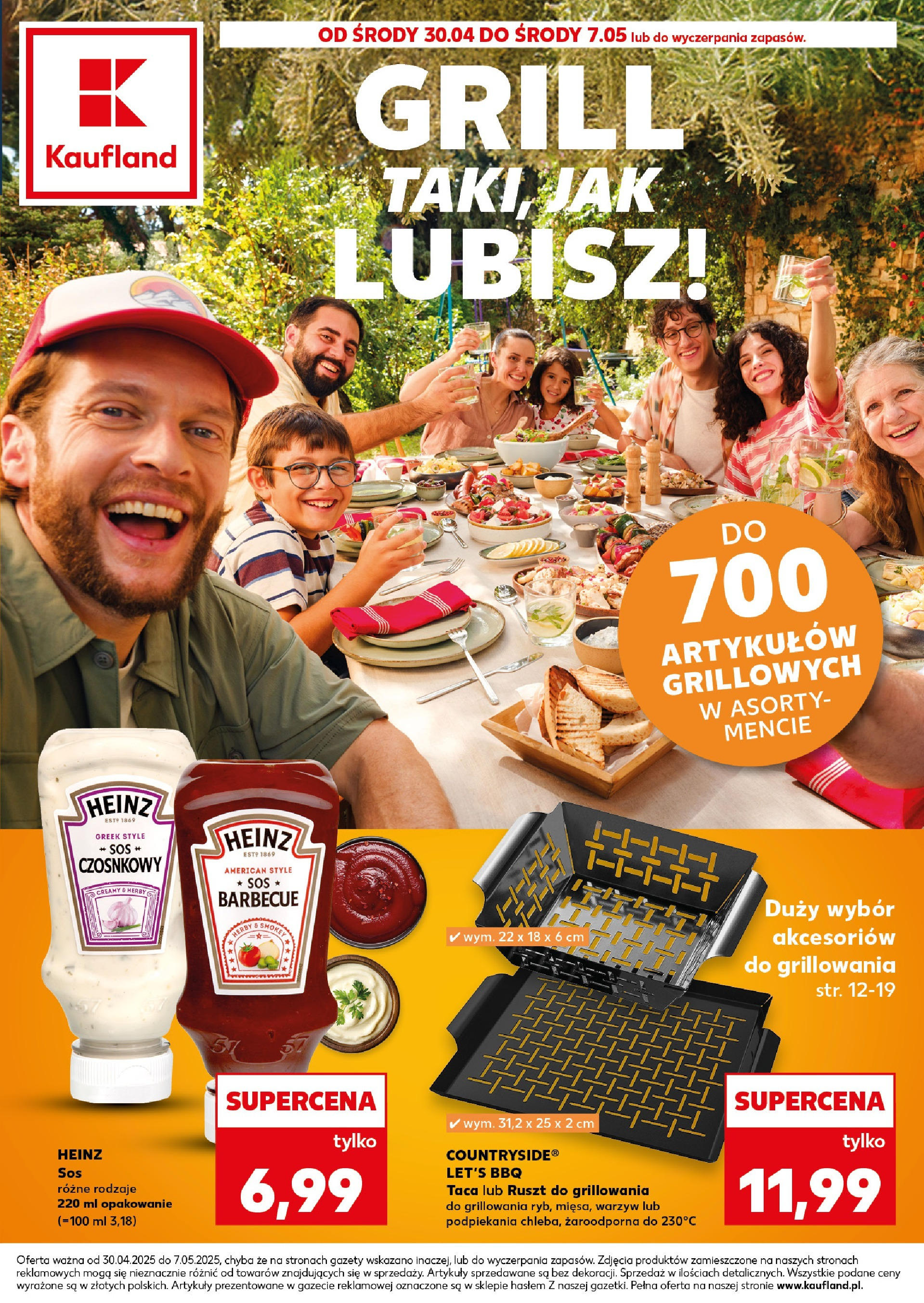 Kaufland gazetka - BBQ od 30.04.2025 - od jutra PDF | Strona: 1 | Produkty: Grill, Ruszt, Sos