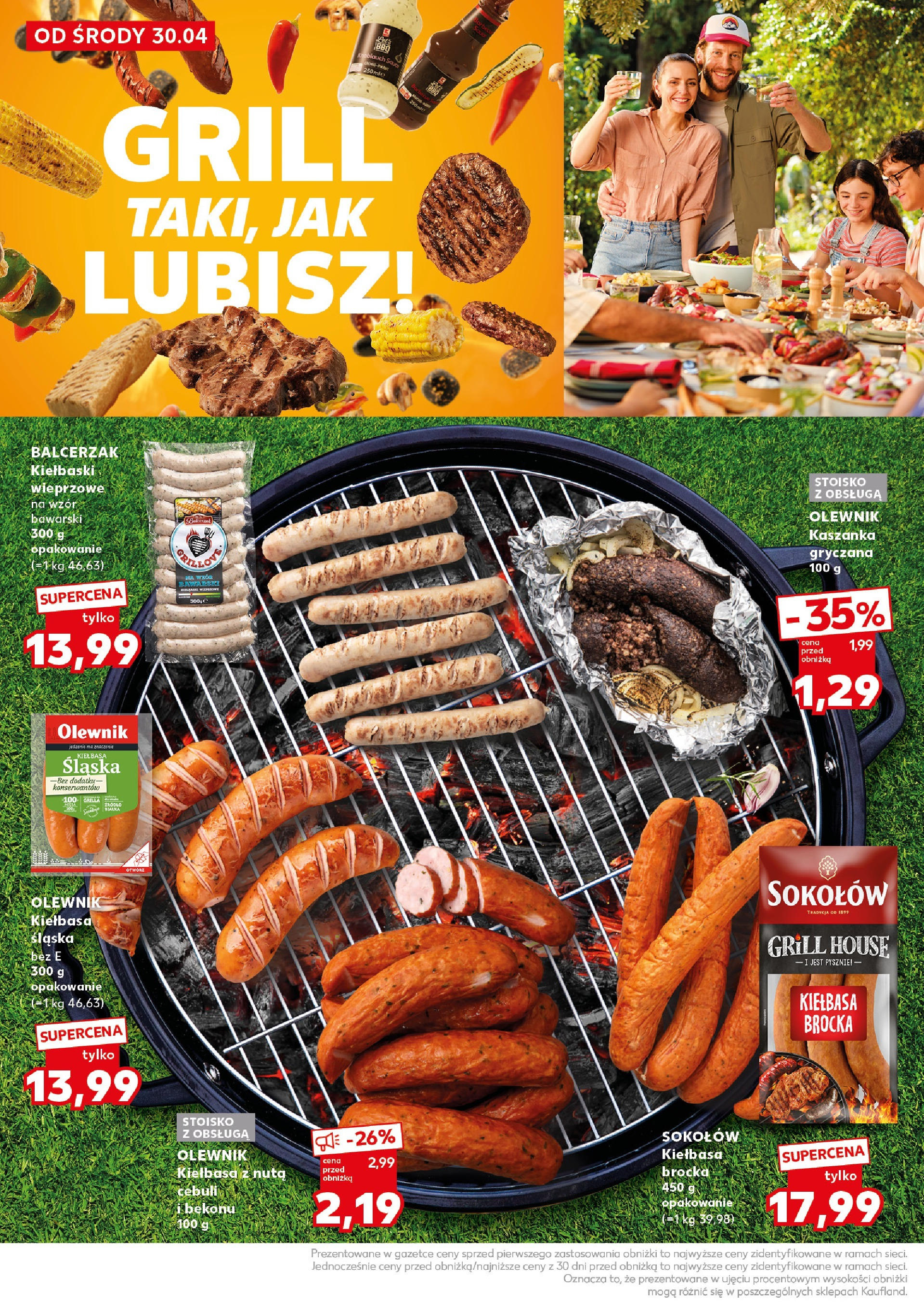 Kaufland gazetka - BBQ od 30.04.2025 - od jutra PDF | Strona: 4 | Produkty: Kiełbasa, Grill, Kaszanka, Kiełbasa śląska