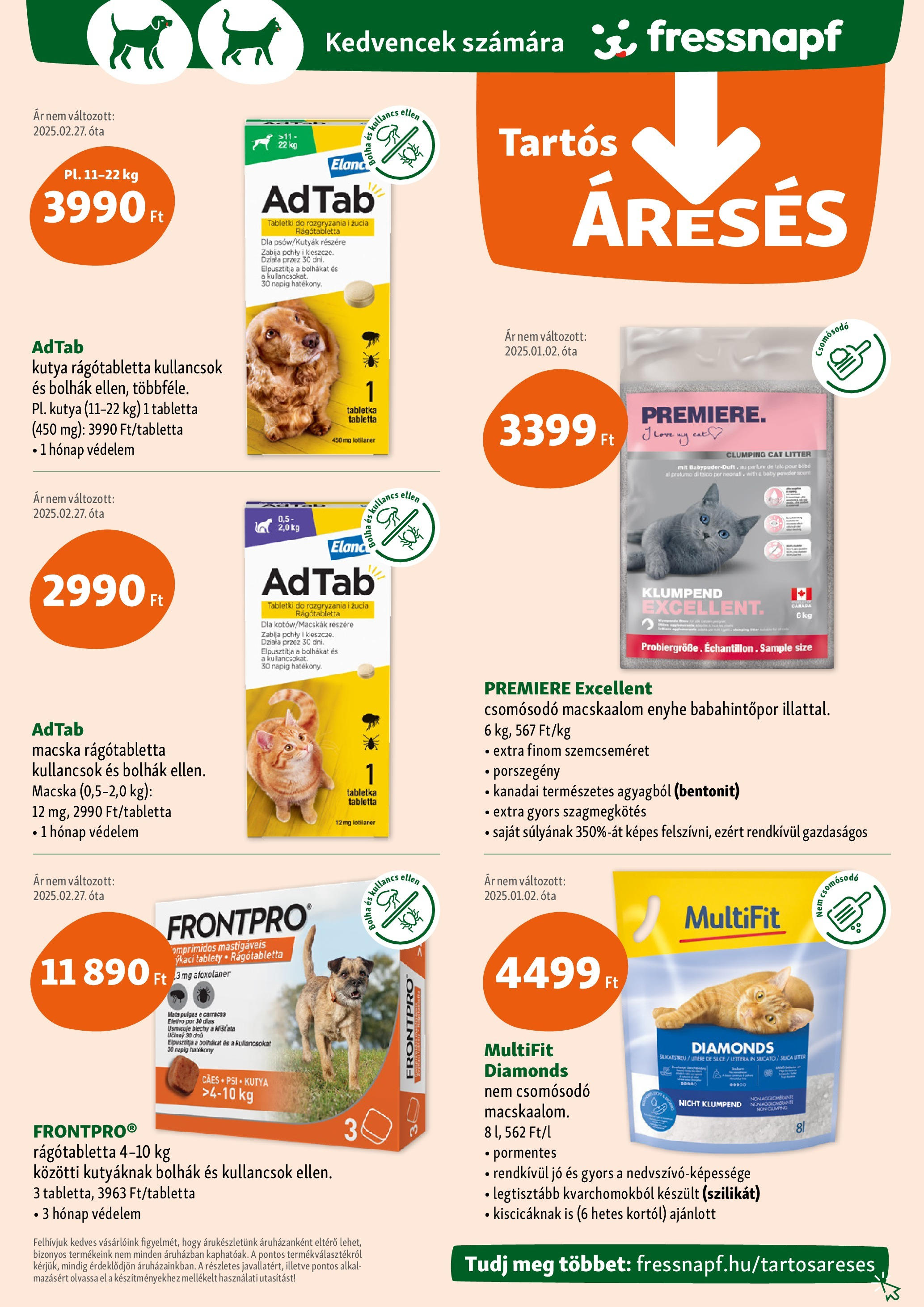 Fressnapf Akciós újság - 2025.05.08. -tól/töl > akció, lapozható szórólap 🛍️ | Oldal: 6 | Termékek: Macskaalom