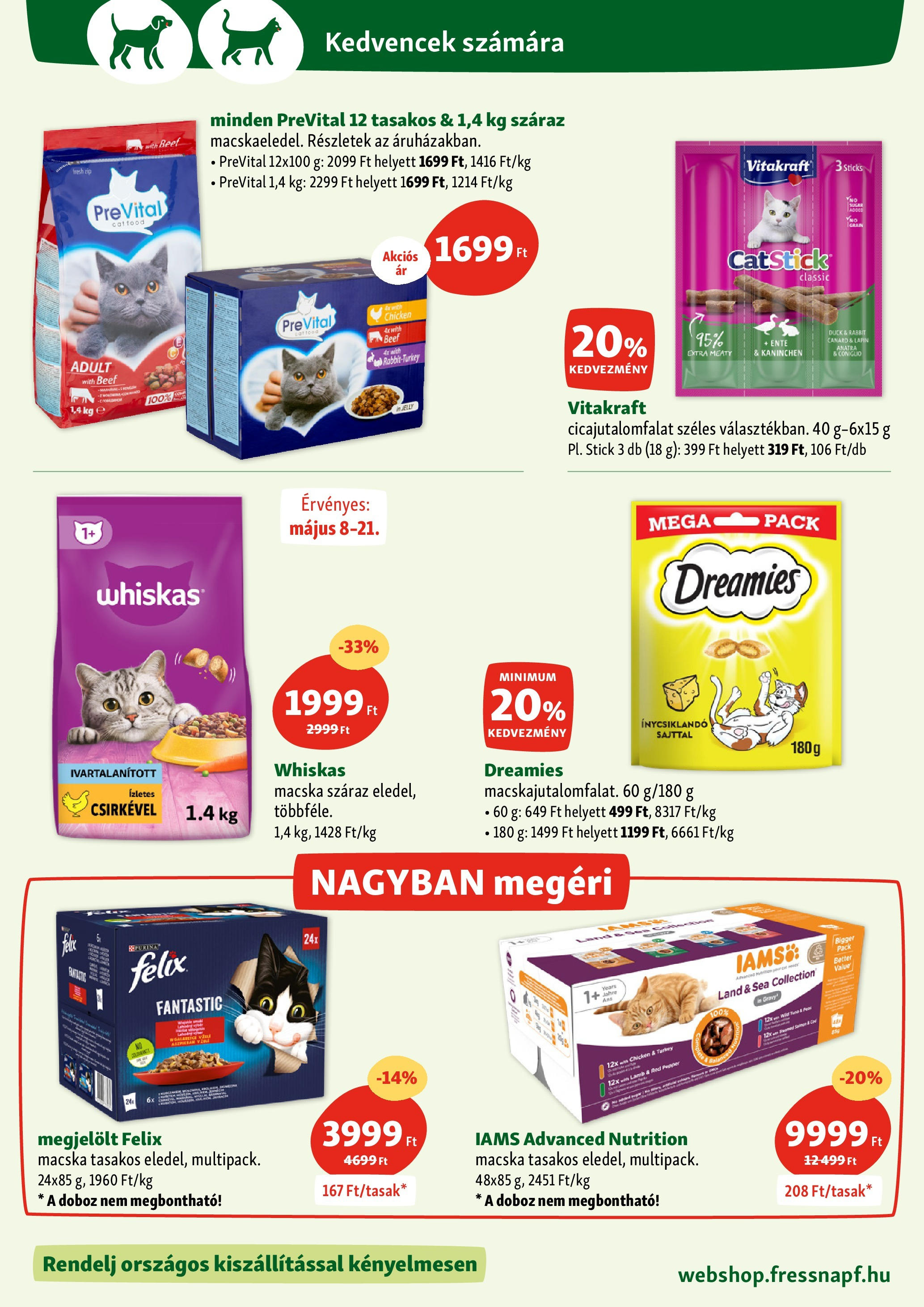Fressnapf Akciós újság - 2025.05.08. -tól/töl > akció, lapozható szórólap 🛍️ | Oldal: 7 | Termékek: Whiskas, Doboz