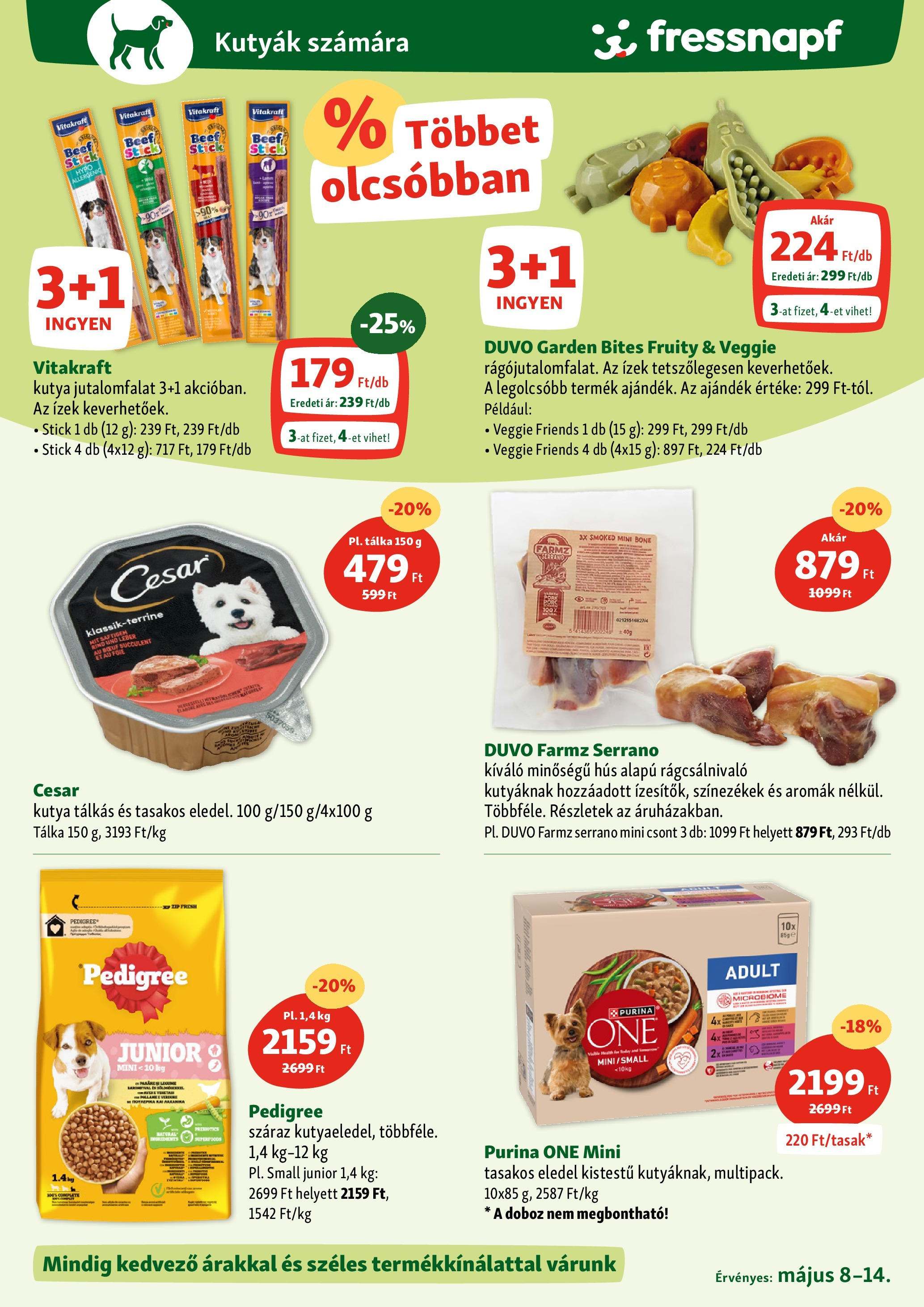 Fressnapf Akciós újság - 2025.05.08. -tól/töl > akció, lapozható szórólap 🛍️ | Oldal: 9 | Termékek: Hús, Purina one, Doboz