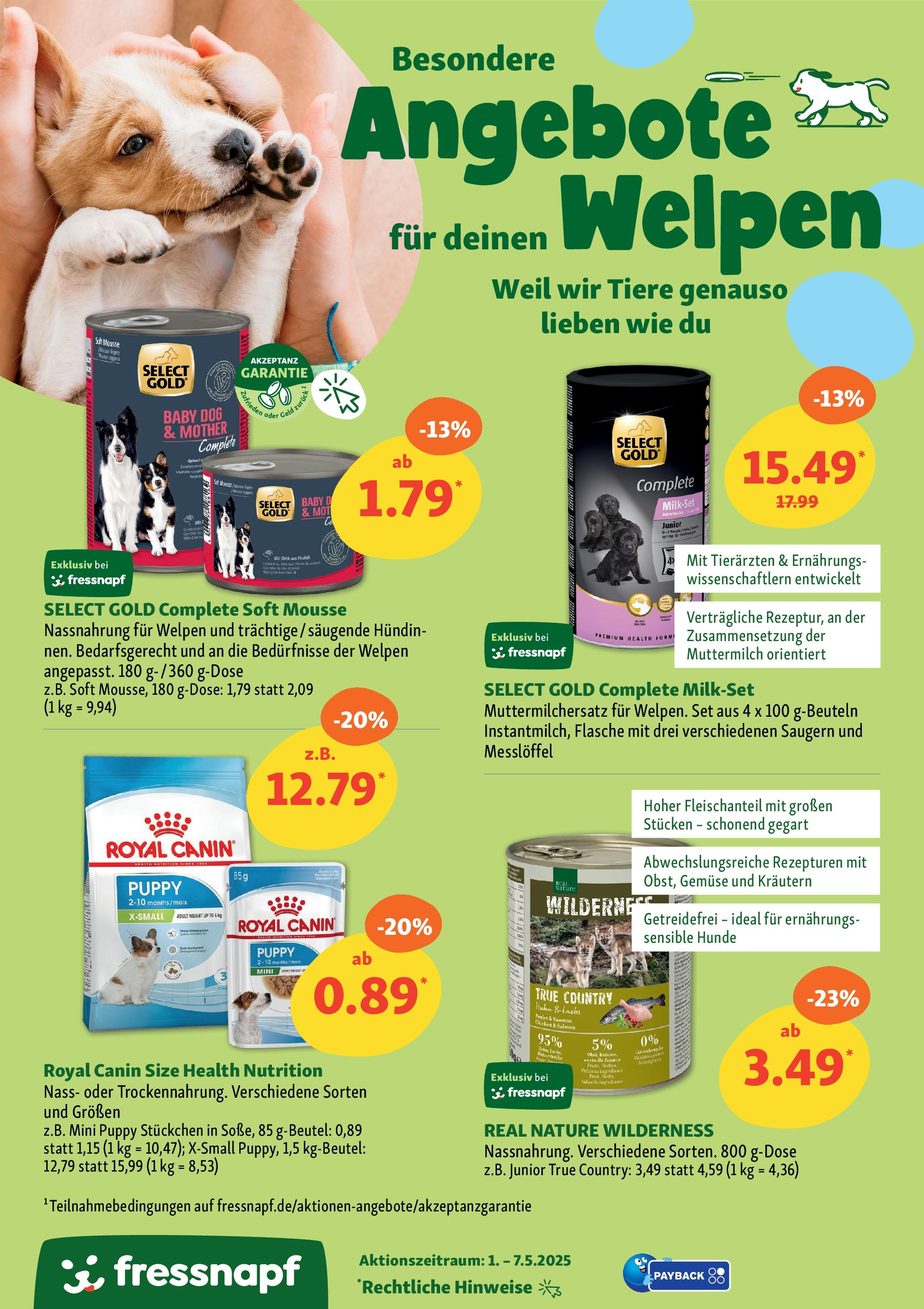 Fressnapf Prospekt 	 (ab 01.05.2025) zum Blättern | Seite: 8 | Produkte: Lachs, Gemüse