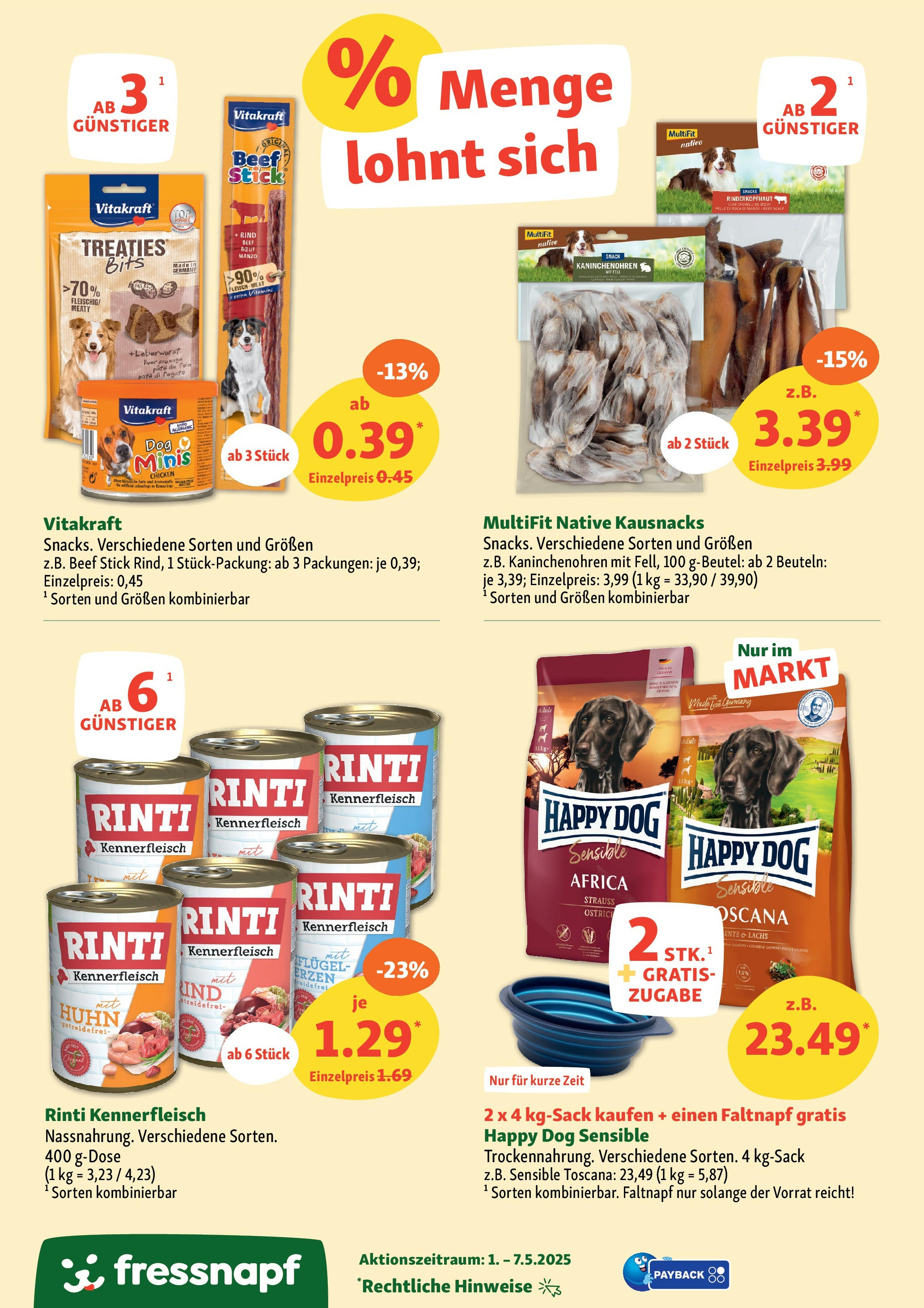 Fressnapf Prospekt 	 (ab 01.05.2025) zum Blättern | Seite: 10 | Produkte: Lachs, Fleisch, Ente