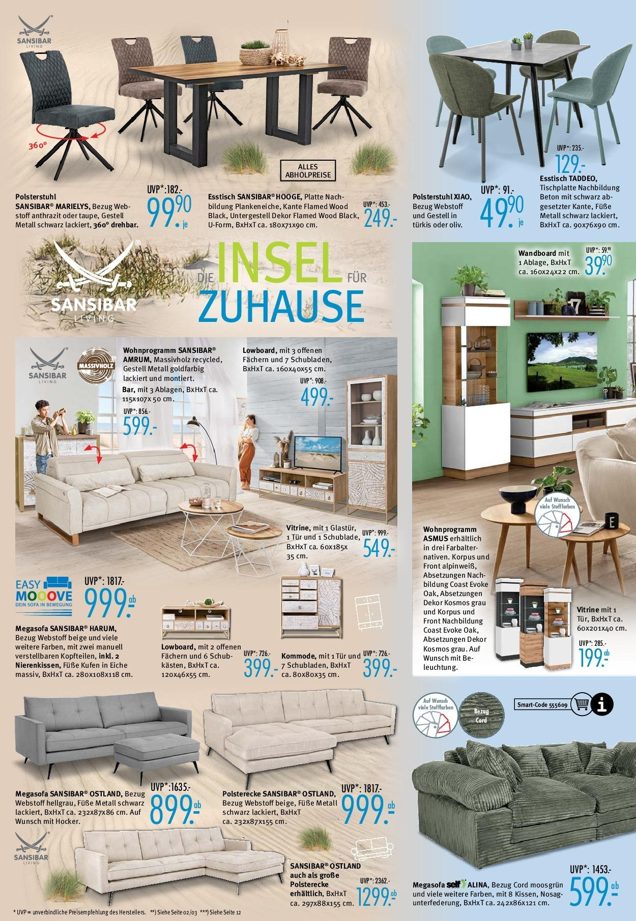 Trends Prospekt 	 (ab 02.05.2025) zum Blättern | Seite: 4 | Produkte: Esstisch, Sofa, Tür, TV