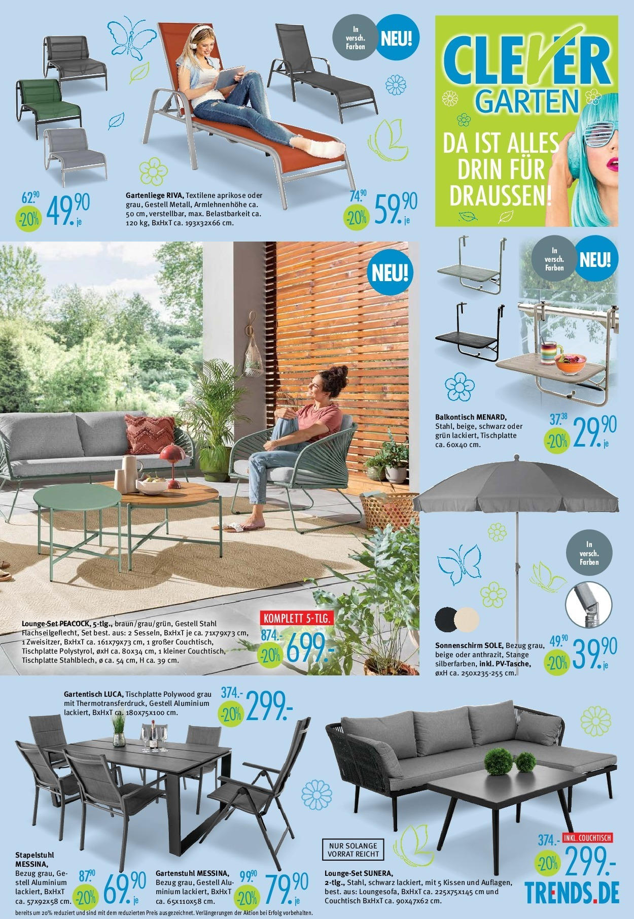 Trends Prospekt 	 (ab 02.05.2025) zum Blättern | Seite: 9 | Produkte: Kissen, Couchtisch, Sonnenschirm