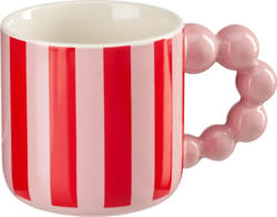 Dekorieren & Einrichten Kaffeebecher mit Bubble-Griff, rot/rosa