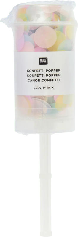 RICO DESIGN Konfetti-Popper, Candy-Mix (17,5x4,5x4,5 cm)