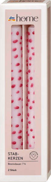 dmhome Stabkerzen-Set, gepunktet (16 cm)