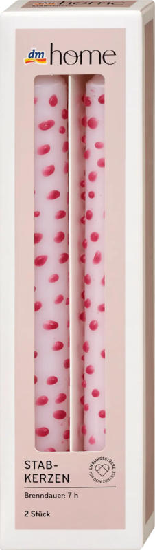 dmhome Stabkerzen-Set, gepunktet (16 cm)