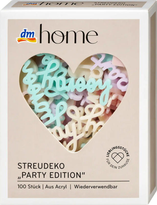 dmhome Streudeko "Party Edition" 100tlg, mehrfarbig