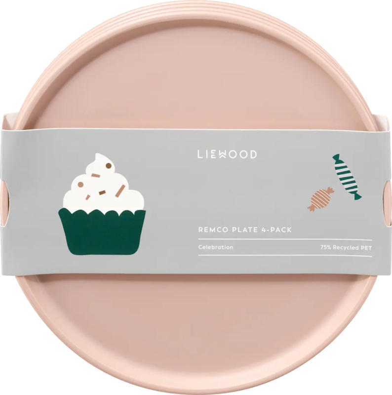 LIEWOOD Teller aus recyceltem PET-Material "Celebration", pale/tuscany (20x1 cm)