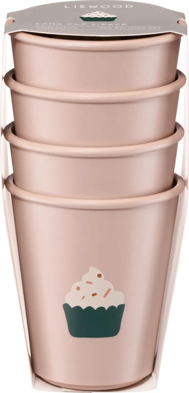 LIEWOOD Becher aus recyceltem PET-Material "Celebration", pale/tuscany (9x8 cm)