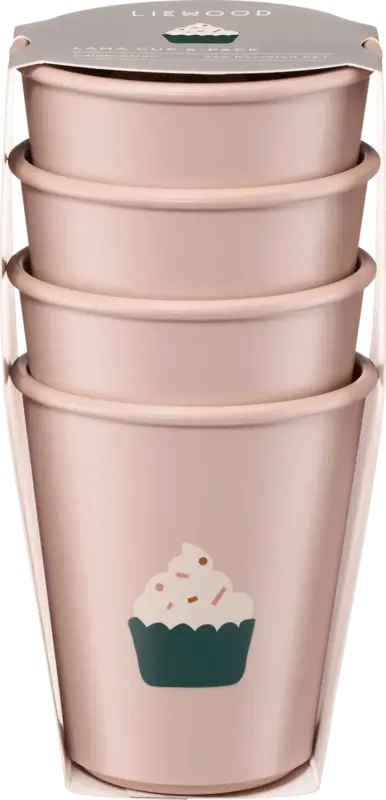LIEWOOD Becher aus recyceltem PET-Material "Celebration", pale/tuscany (9x8 cm)