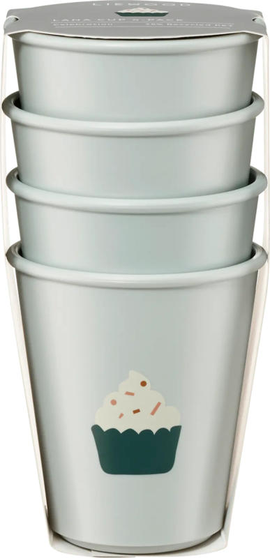 LIEWOOD Becher aus recyceltem PET-Material "Celebration", dusty mint (9x8 cm)