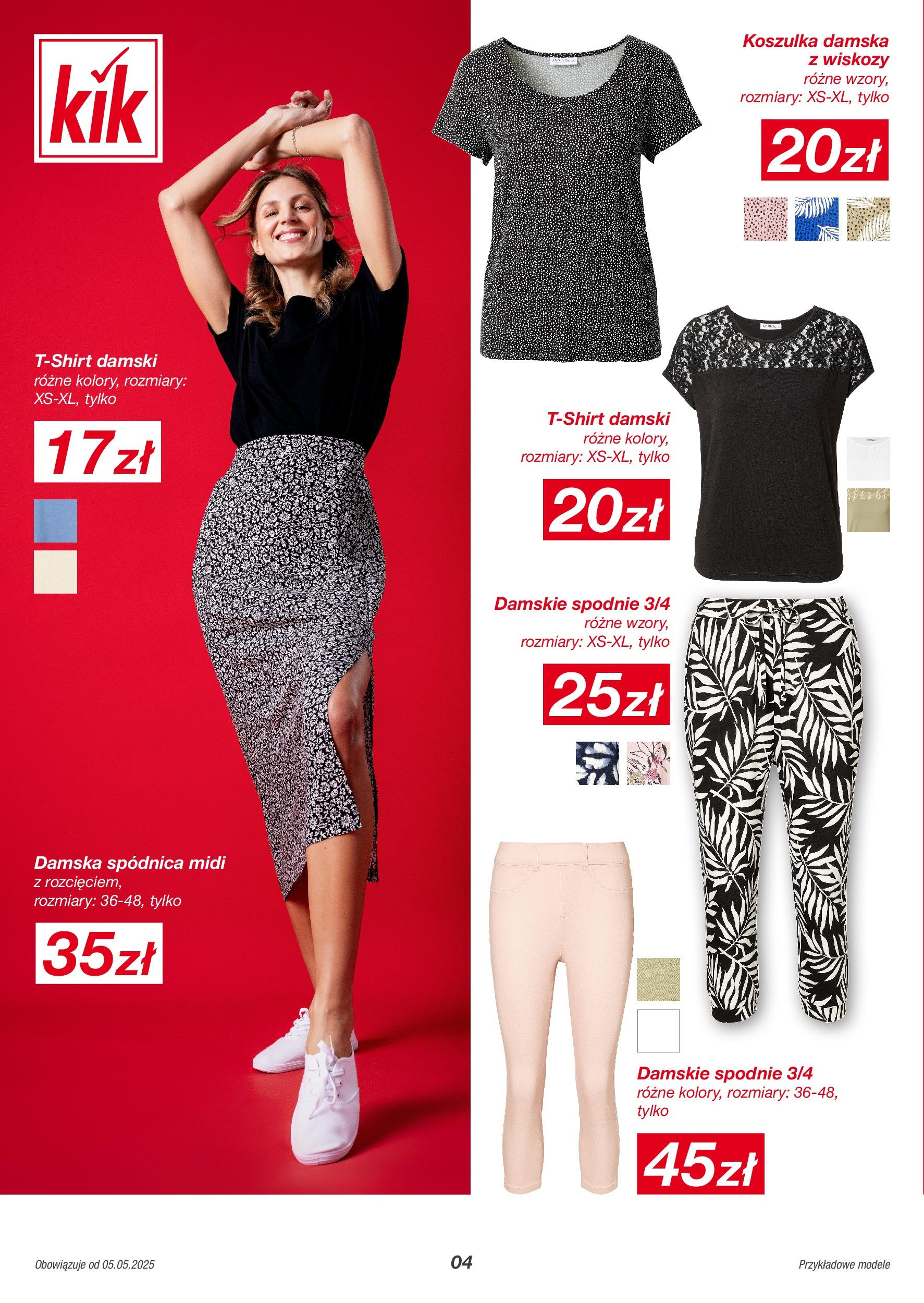 Kik gazetka od 05.05.2025 - Aktualna gazetka online | Strona: 4 | Produkty: Spodnie