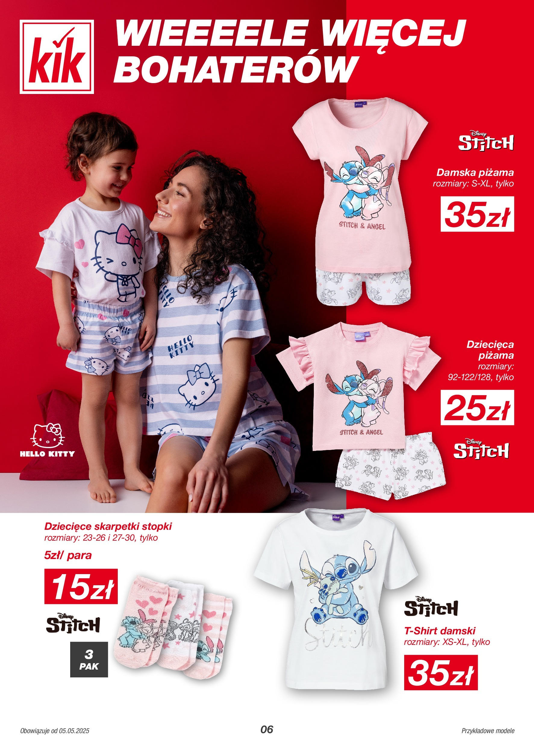 Kik gazetka od 05.05.2025 - Aktualna gazetka online | Strona: 6 | Produkty: Piżama, Skarpetki