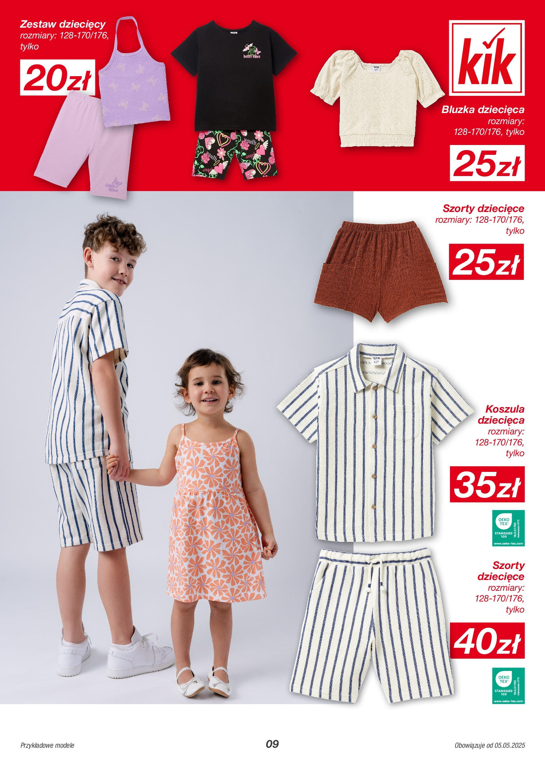 Kik gazetka od 05.05.2025 - Aktualna gazetka online | Strona: 9 | Produkty: Szorty, Koszula, Bluzka