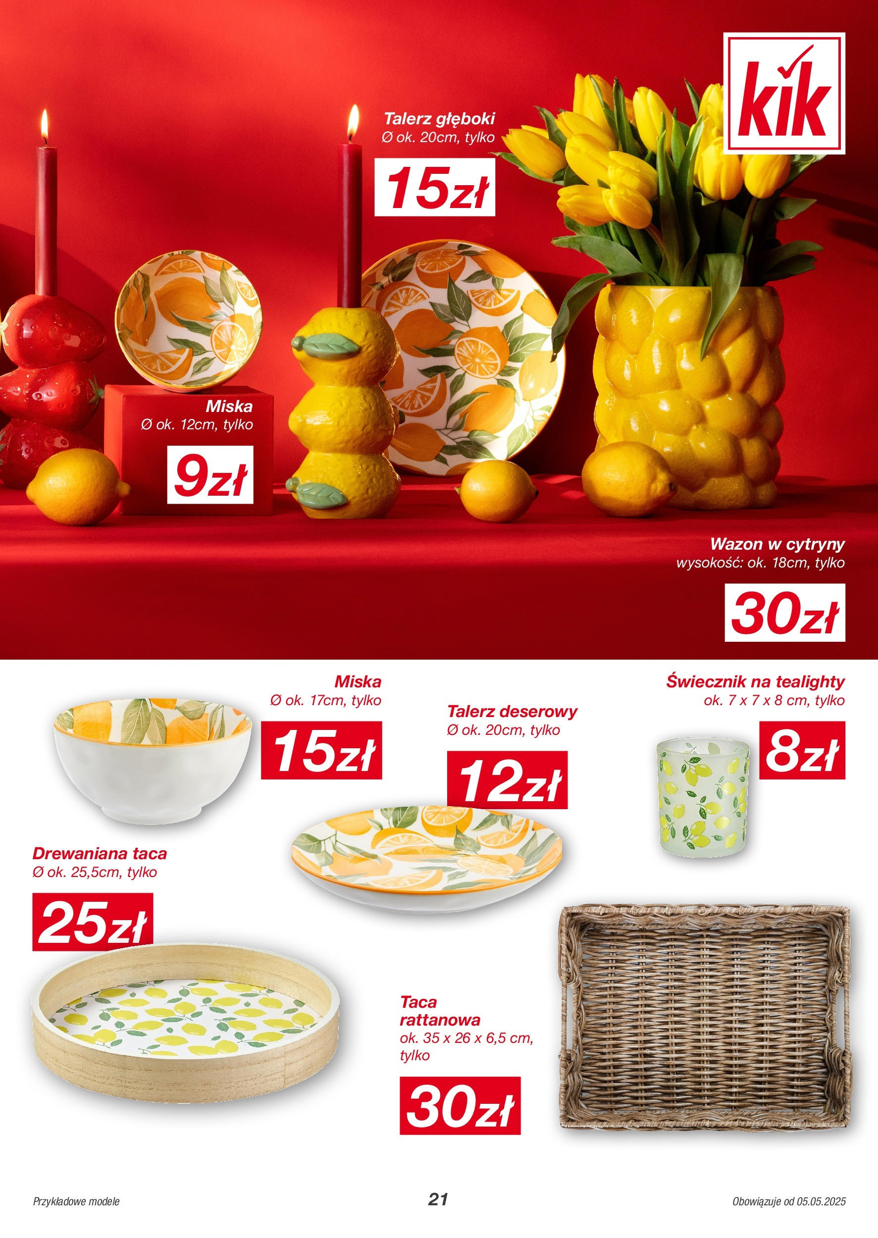 Kik gazetka od 05.05.2025 - Aktualna gazetka online | Strona: 21 | Produkty: Cytryny, Wazon