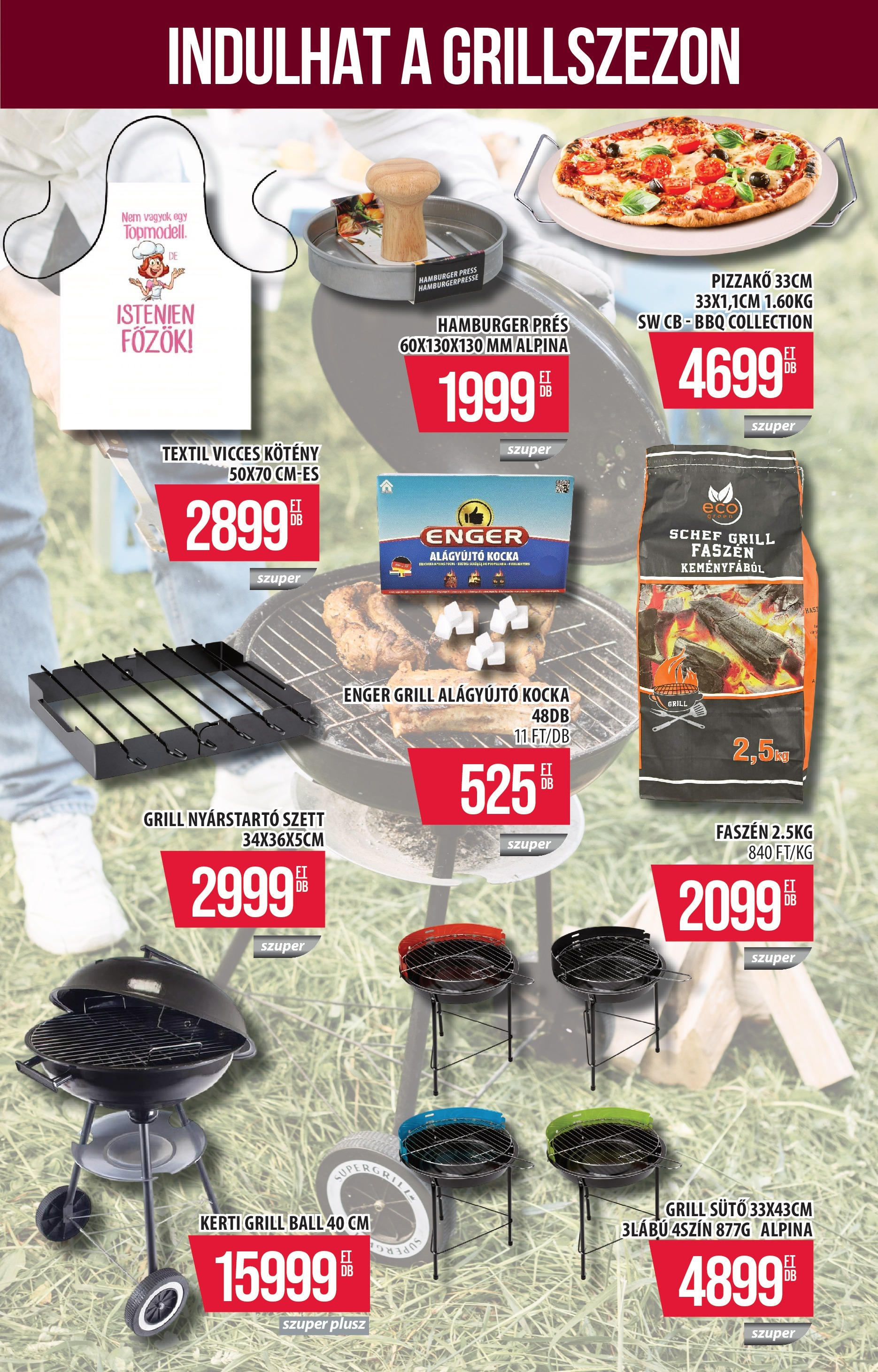 COOP Szolnok Akciós újság - 2025.05.08. -tól/töl > akció, lapozható szórólap 🛍️ | Oldal: 16 | Termékek: Nyárs, Hamburger, Kerti grill, Pizza
