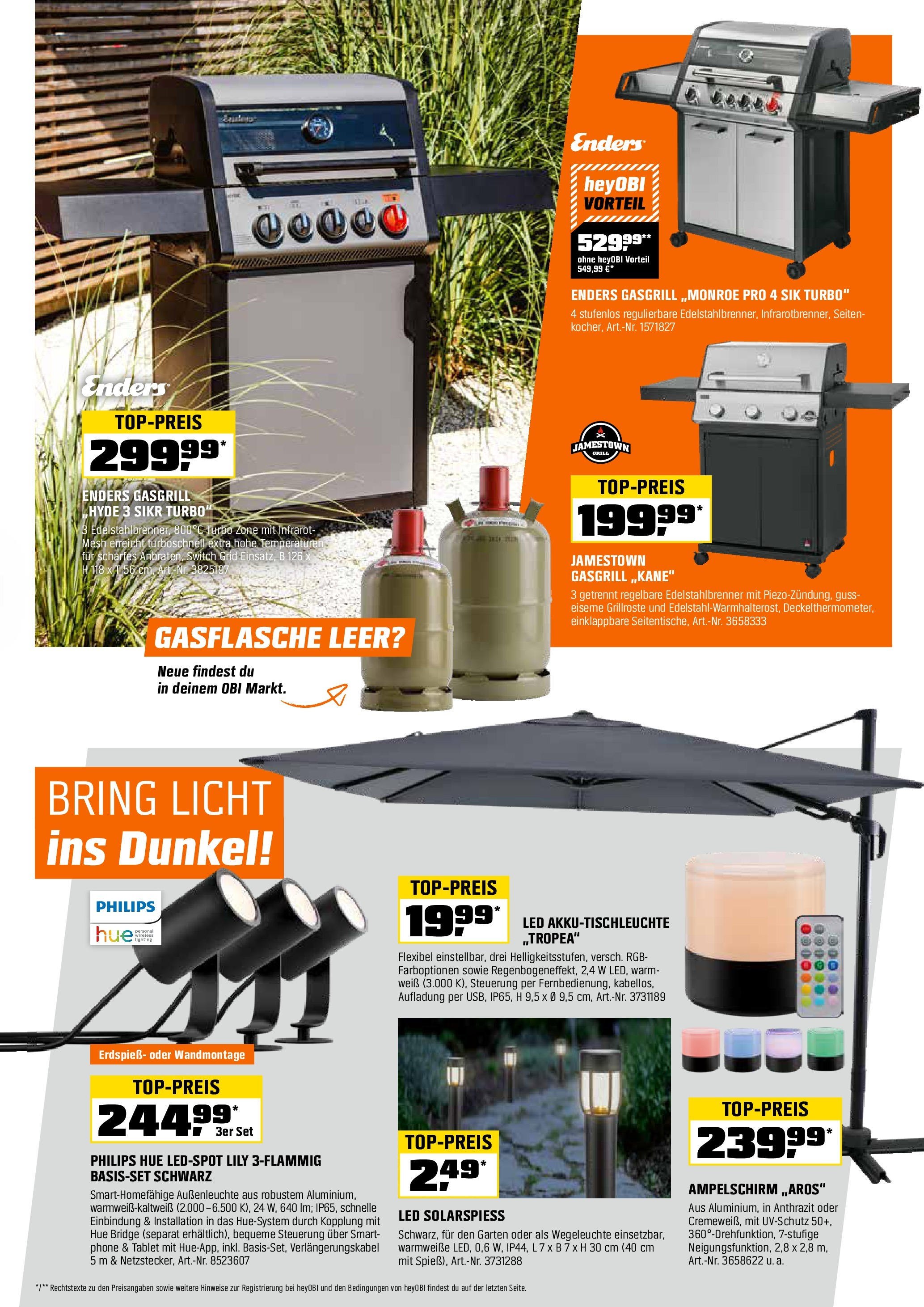 OBI Flugblatt von 30.04.2025 - Aktuelle Angebote | Seite: 7 | Produkte: Tablet, Grill