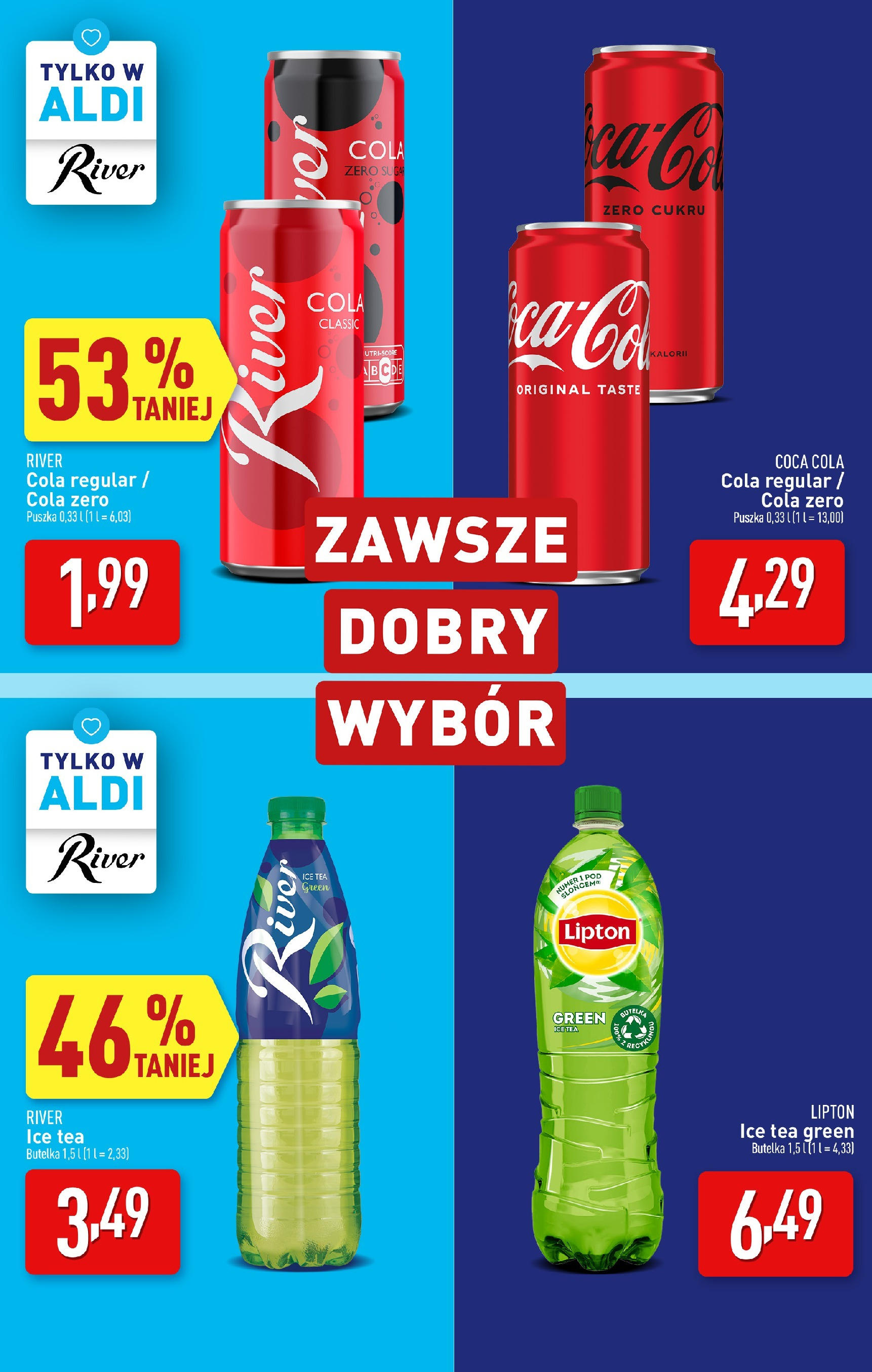 Aldi Gazetka - Promocja River od 05.05.2025 - Ulotka PDF, promocje | Strona: 7 | Produkty: Ice Tea, Coca cola