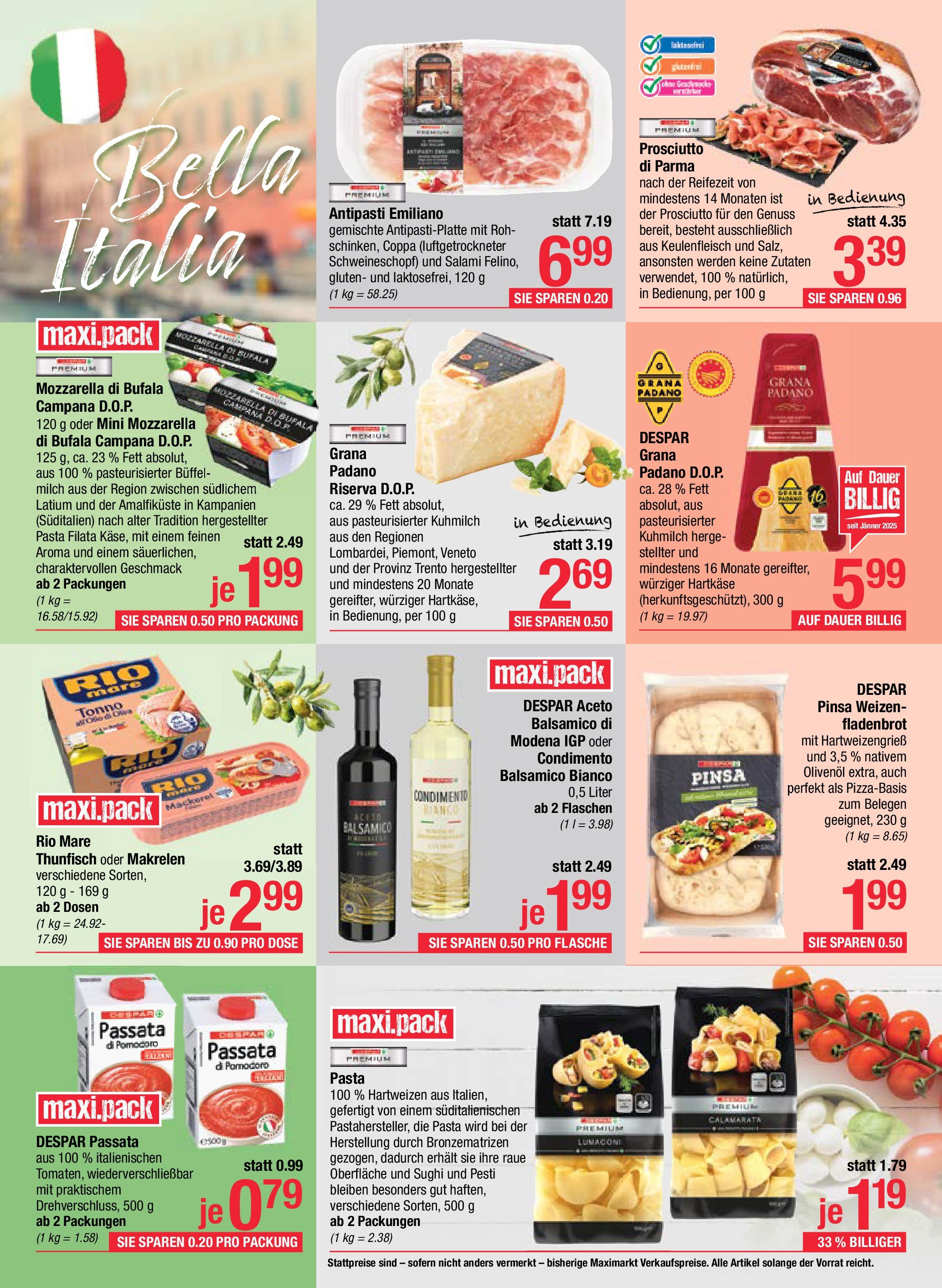 Maximarkt Haid, Linz (05.05.2025) || Aktuelle Angebote | Seite: 6 | Produkte: Pasta, Milch, Salami Maximarkt Haid, Linz von 05.05.2025 - Aktuelle Angebote | Seite: 6 | Produkte: Pasta, Milch, Salami