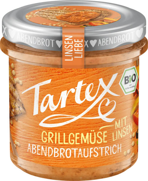 Tartex Brotaufstrich, Grillgemüse mit Linsen