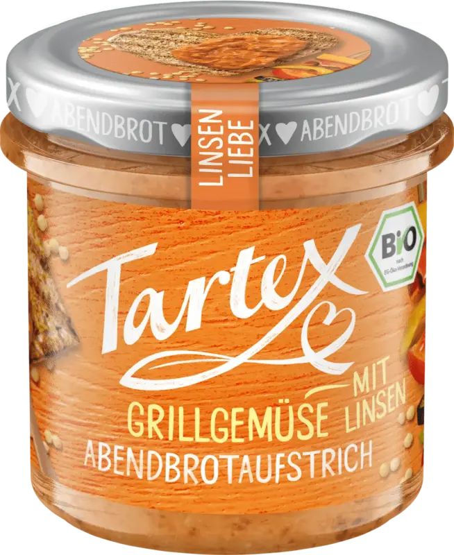 Tartex Brotaufstrich, Grillgemüse mit Linsen