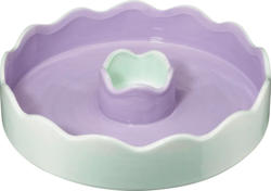 dmhome Servierschale aus Keramik, gewellt, mint/flieder (28 cm)