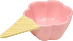 dm home Eisschale aus Keramik, rosa/gelb (4,8x17 cm)