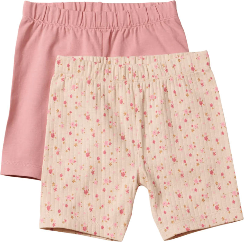 ALANA Radlerhosen mit Blumen-Muster, rosa + beige, Gr. 110