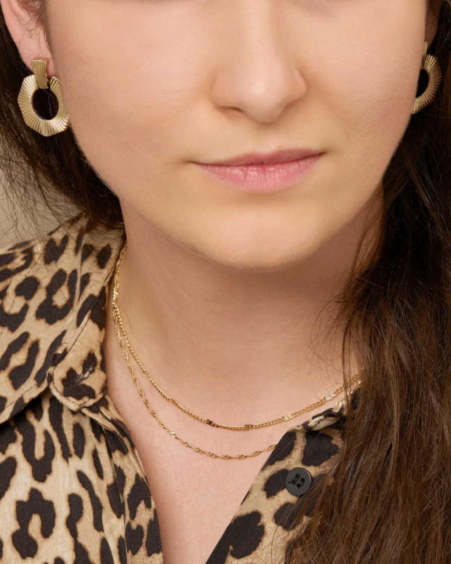 ebelin Ohrstecker recycelt, Gold-Optik