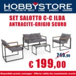 Hobby store Set salotto c-c ilda antracite-grigio scuro - al 11.05.2025