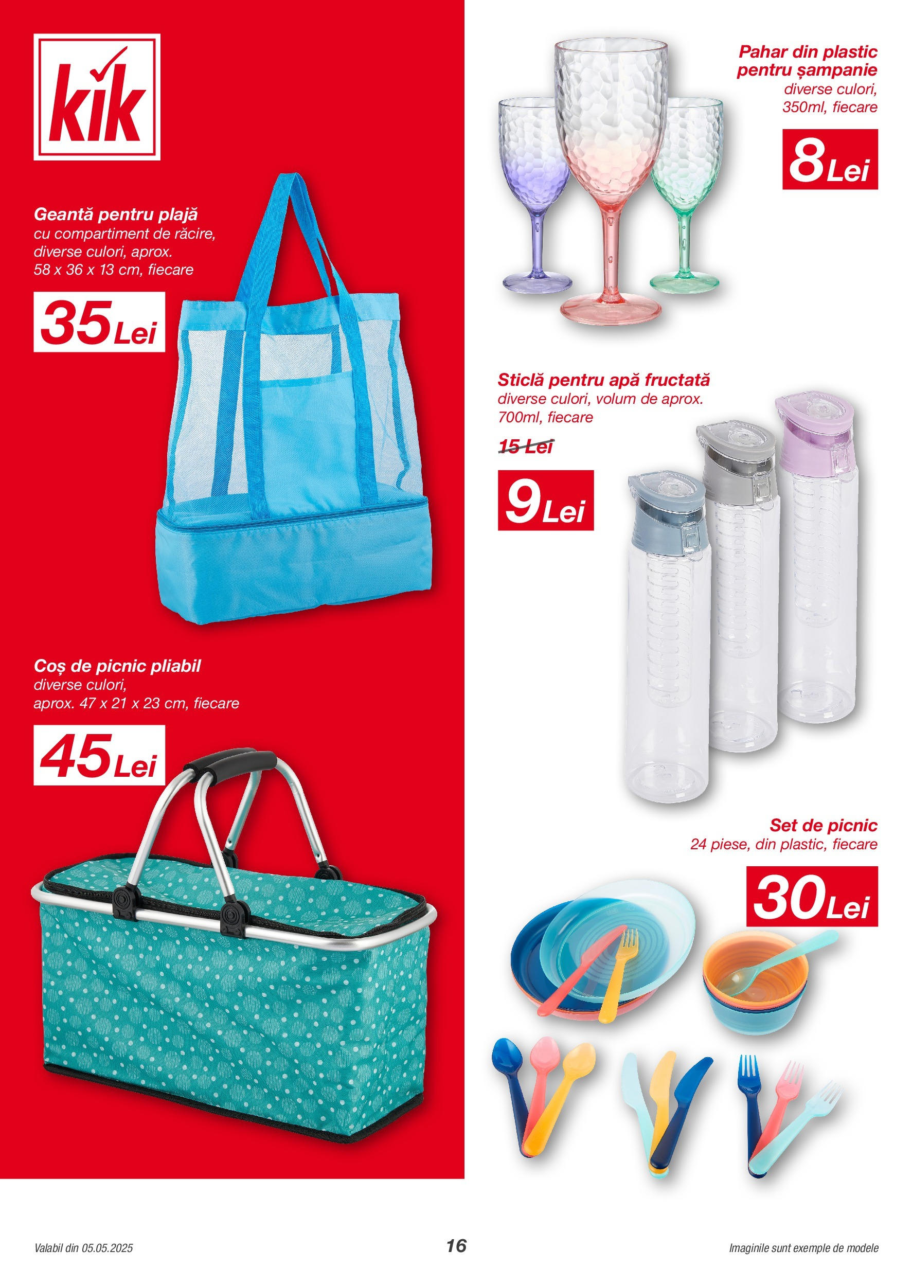 Kik catalog ONLINE de la 05.05.2025 | Magazin Romania | Pagină: 16 | Produse: Geantă, Coș, Apă Kik catalog 05.05.2025 - Online magazin Romania | Pagină: 16 | Produse: Geantă, Coș, Apă